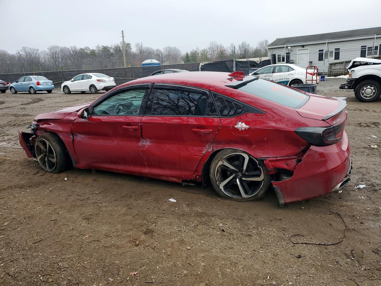 2019 Honda Accord Sport Red vin: 1HGCV1F38KA051170