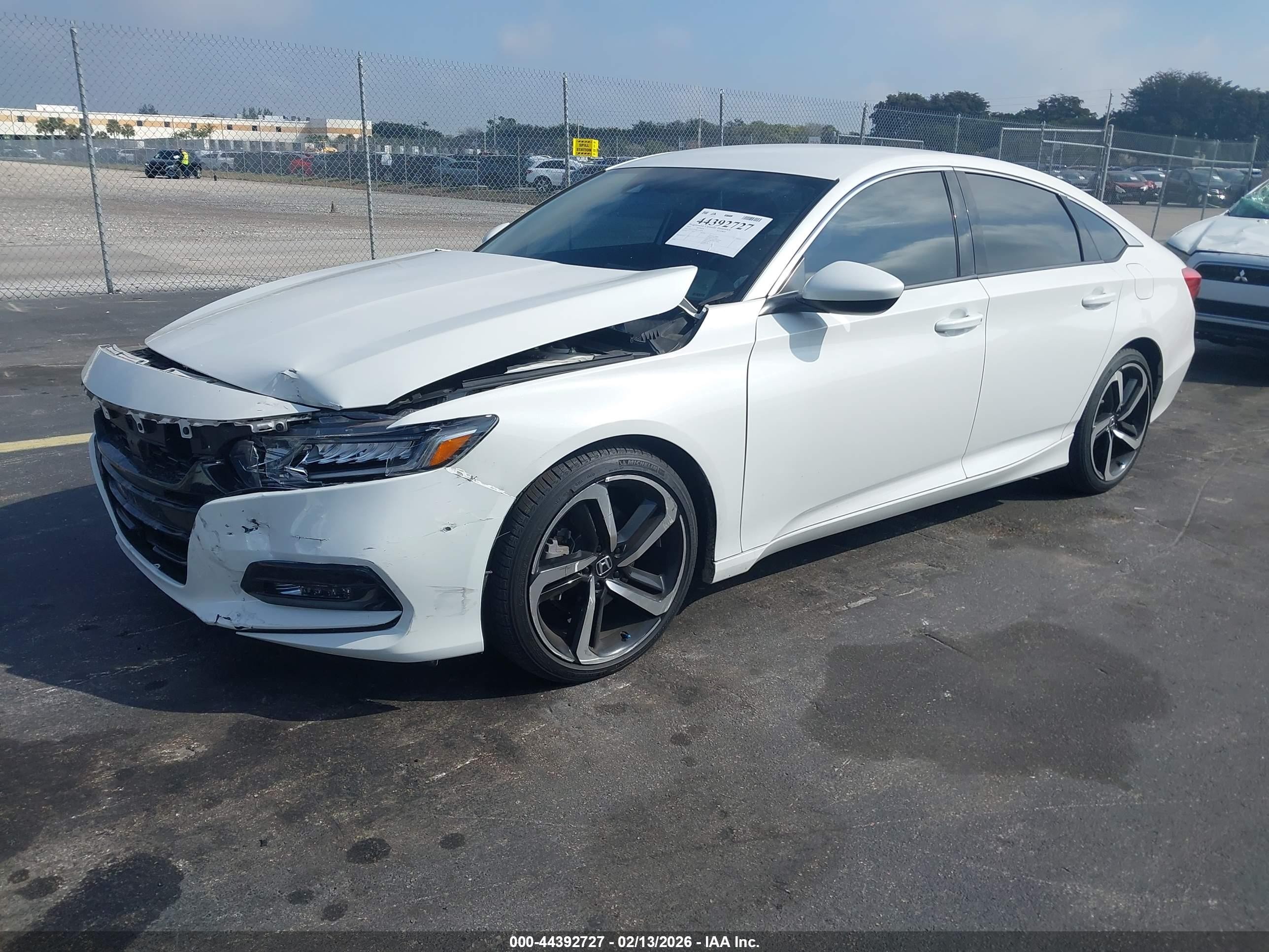2019 Honda Accord Sport White vin: 1HGCV1F38KA156016