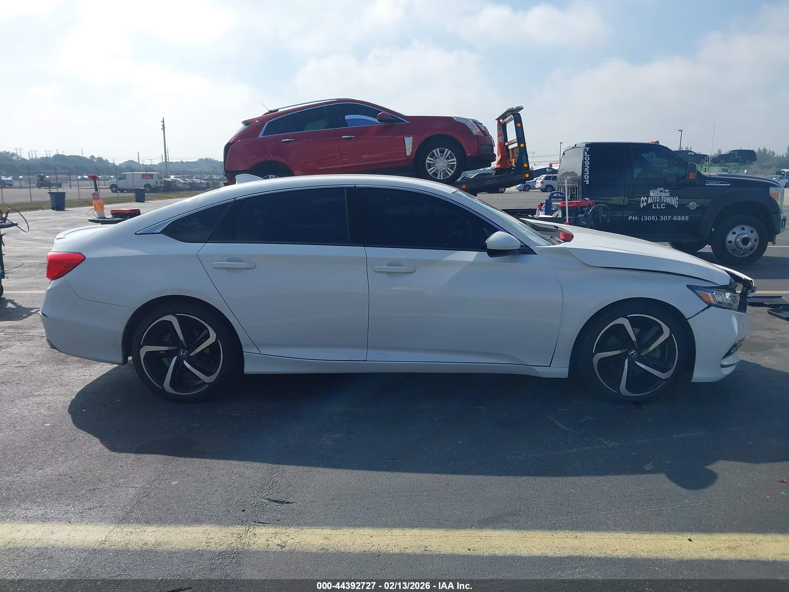 2019 Honda Accord Sport White vin: 1HGCV1F38KA156016