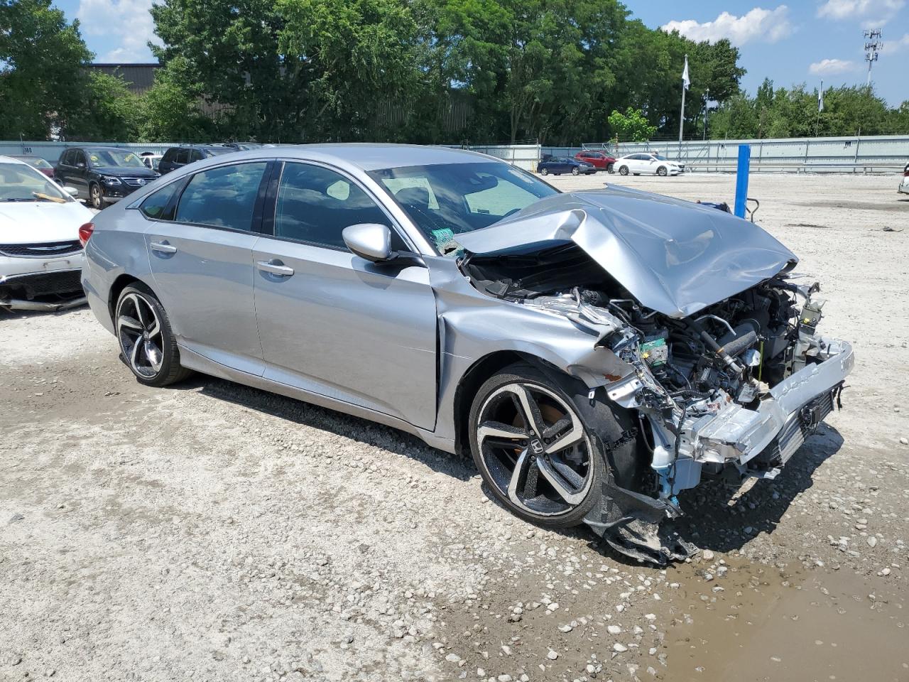 2019 Honda Accord Sport Silver vin: 1HGCV1F38KA170112