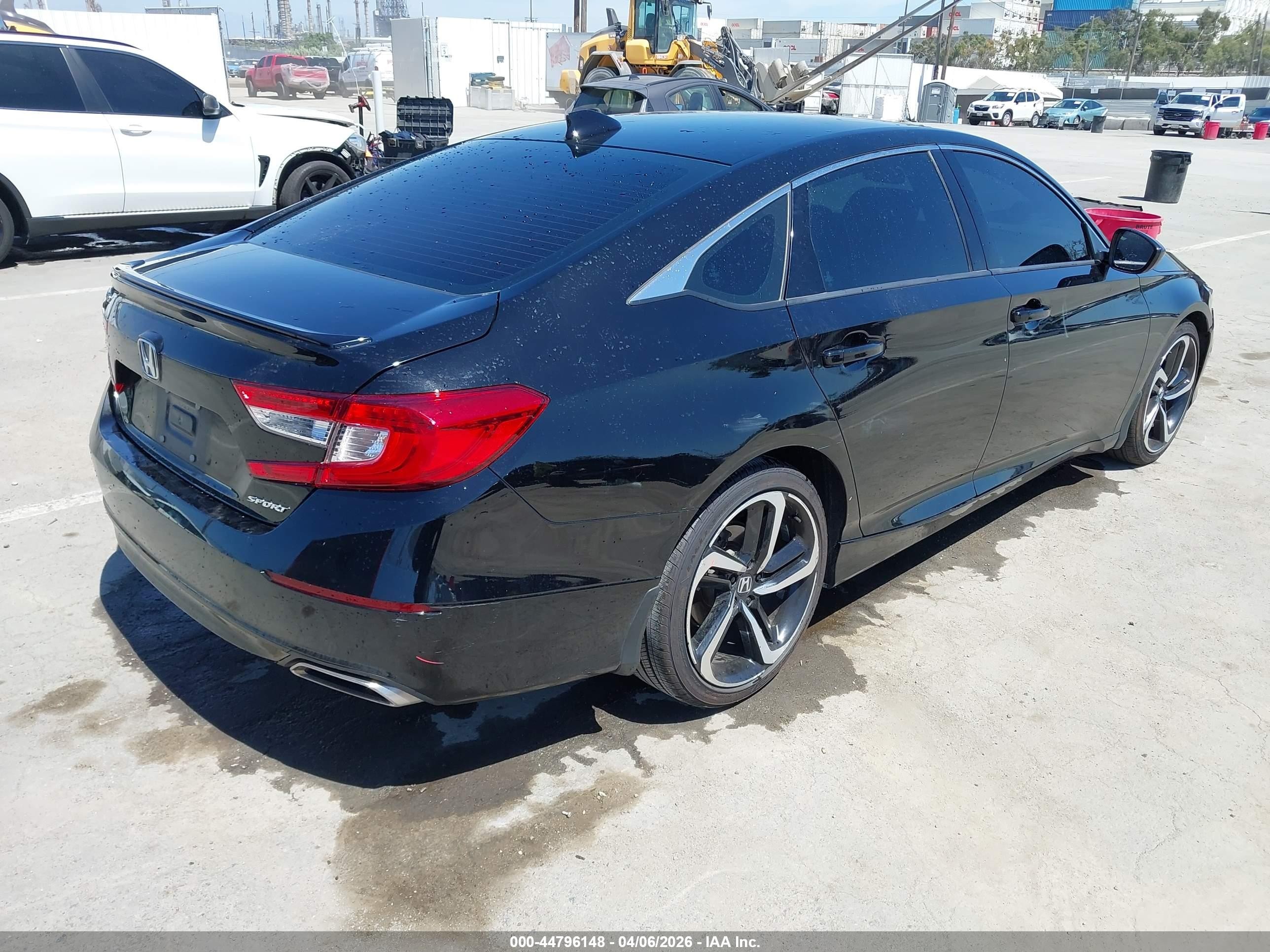 2022 Honda Accord Sport Черный vin: 1HGCV1F38NA001616