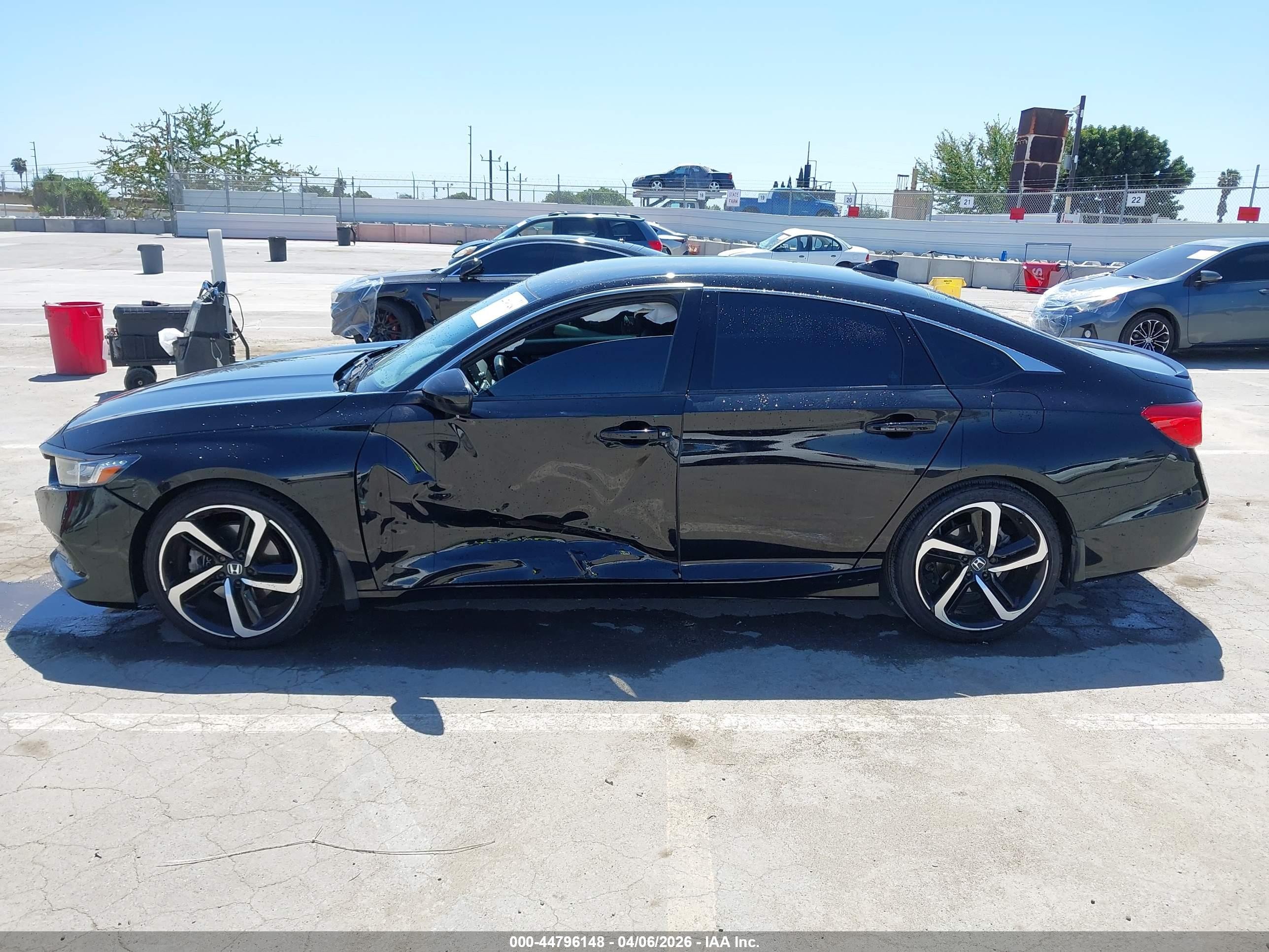2022 Honda Accord Sport Черный vin: 1HGCV1F38NA001616