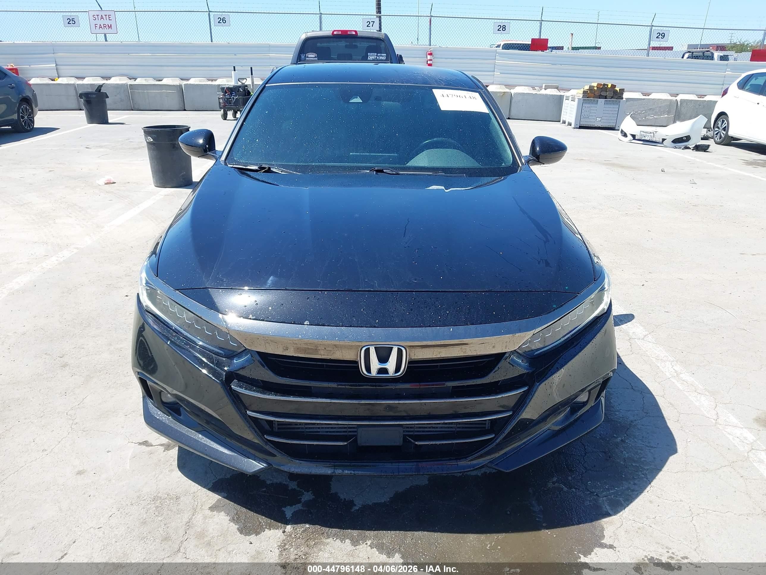 2022 Honda Accord Sport Черный vin: 1HGCV1F38NA001616