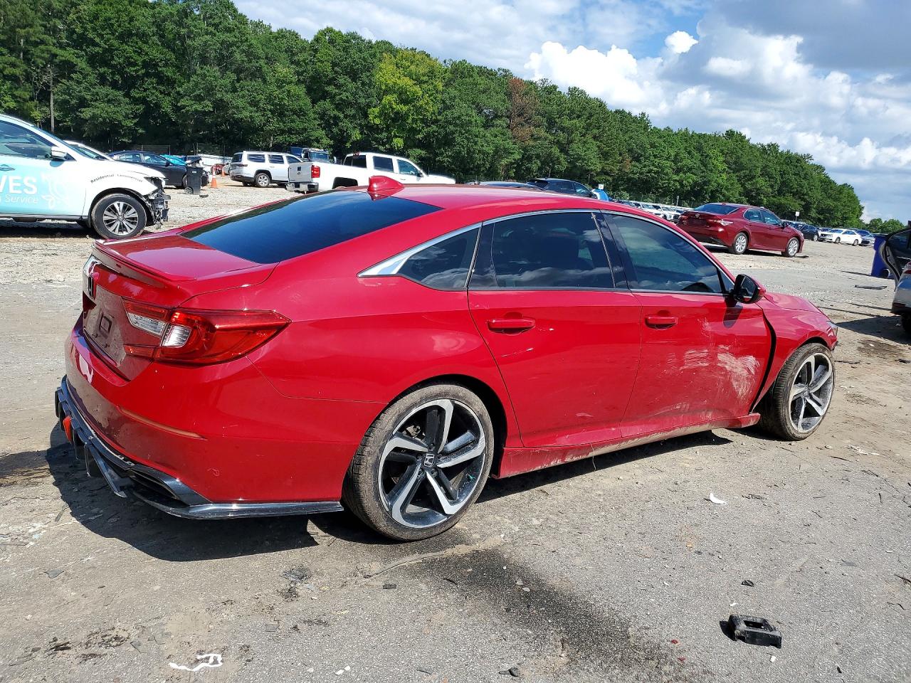 2018 Honda Accord Sport Red vin: 1HGCV1F3XJA031548