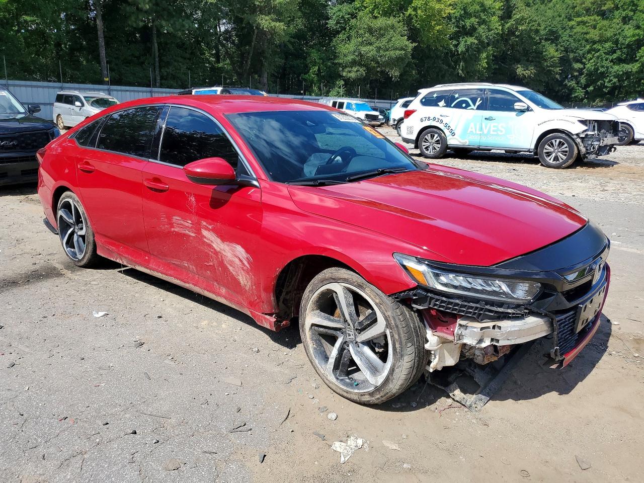 2018 Honda Accord Sport Red vin: 1HGCV1F3XJA031548