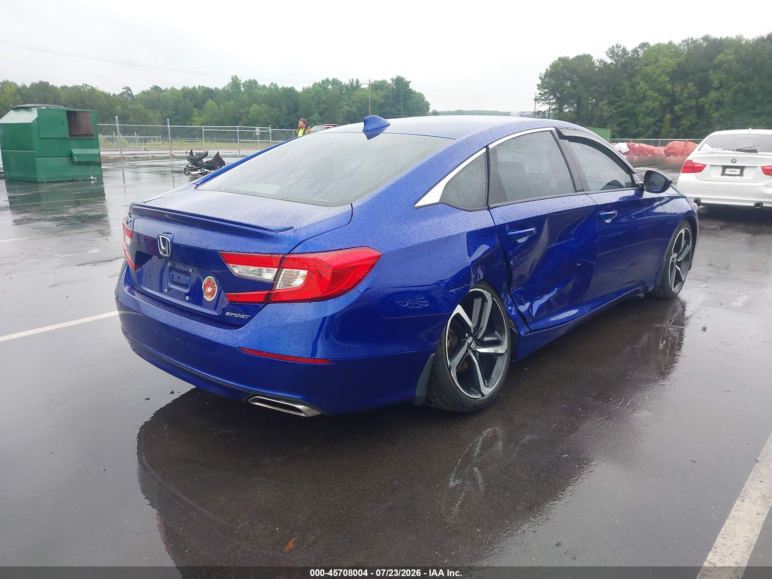 2018 Honda Accord Sport Dark Blue vin: 1HGCV1F3XJA210415