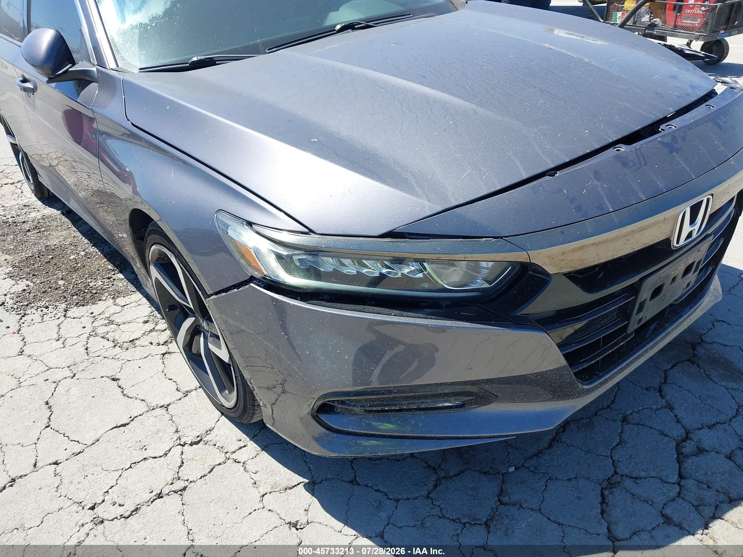 2018 Honda Accord Sport Gray vin: 1HGCV1F3XJA262983