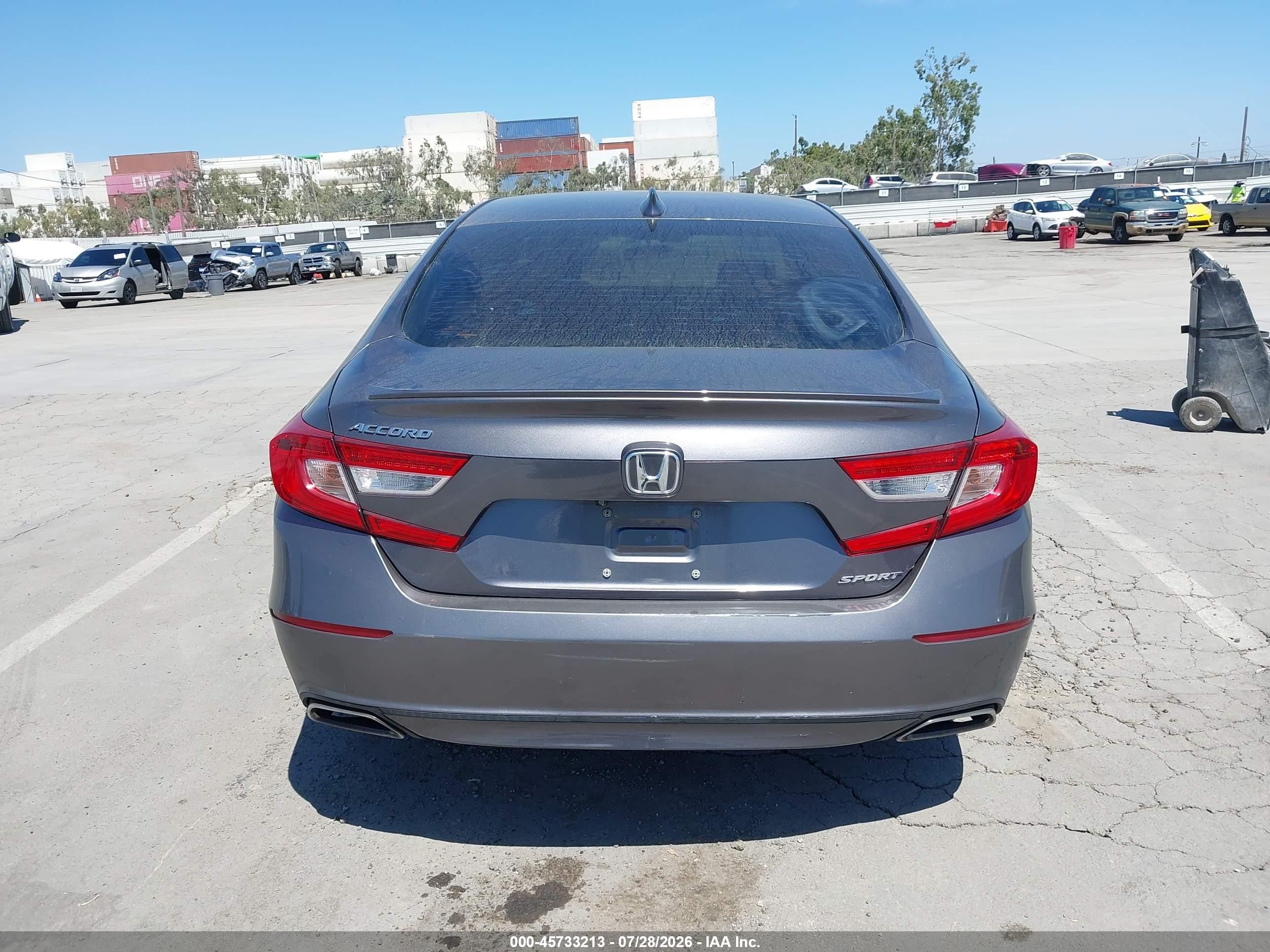 2018 Honda Accord Sport Gray vin: 1HGCV1F3XJA262983