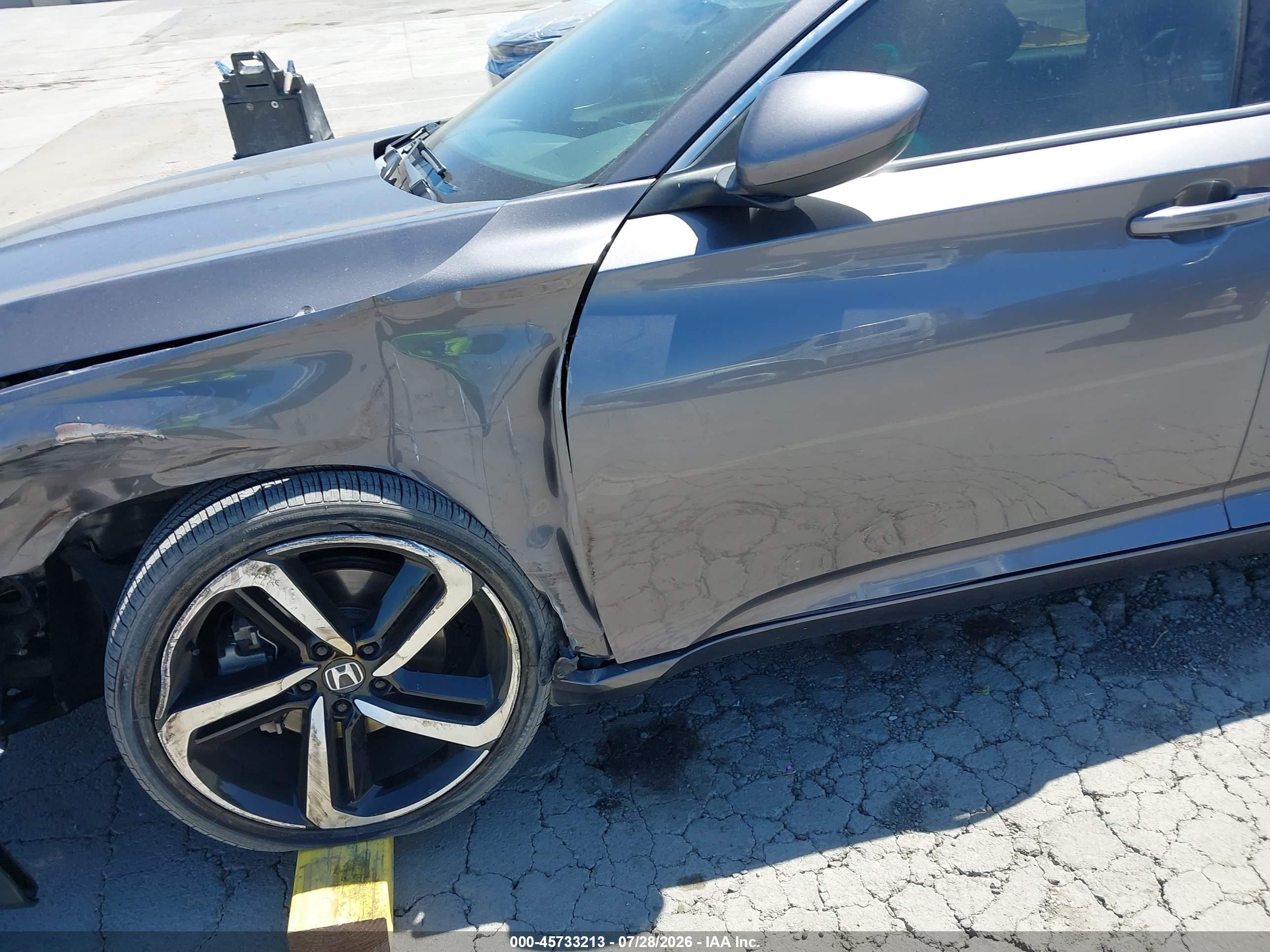 2018 Honda Accord Sport Gray vin: 1HGCV1F3XJA262983