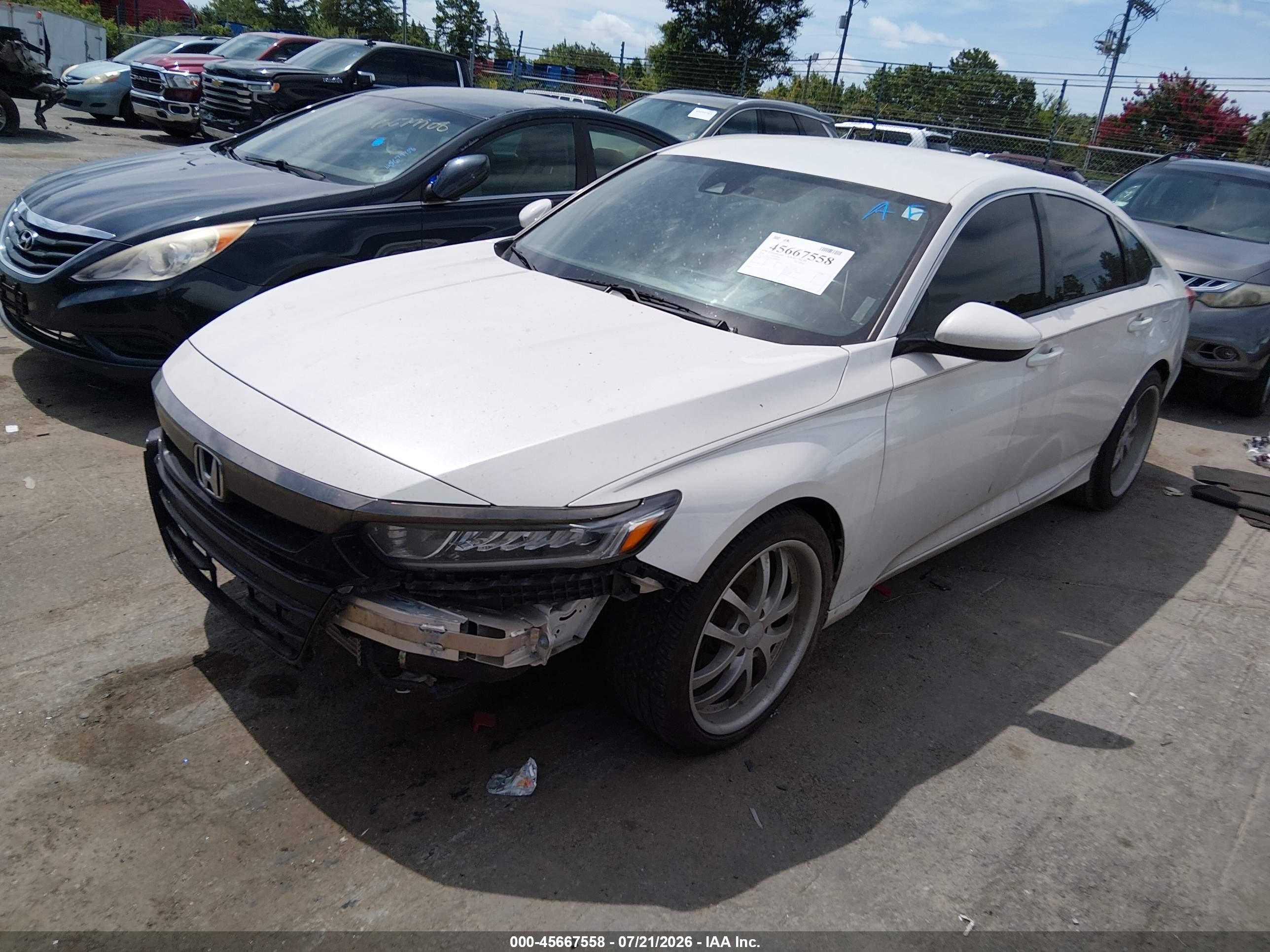 2020 Honda Accord Sport White vin: 1HGCV1F3XLA089307
