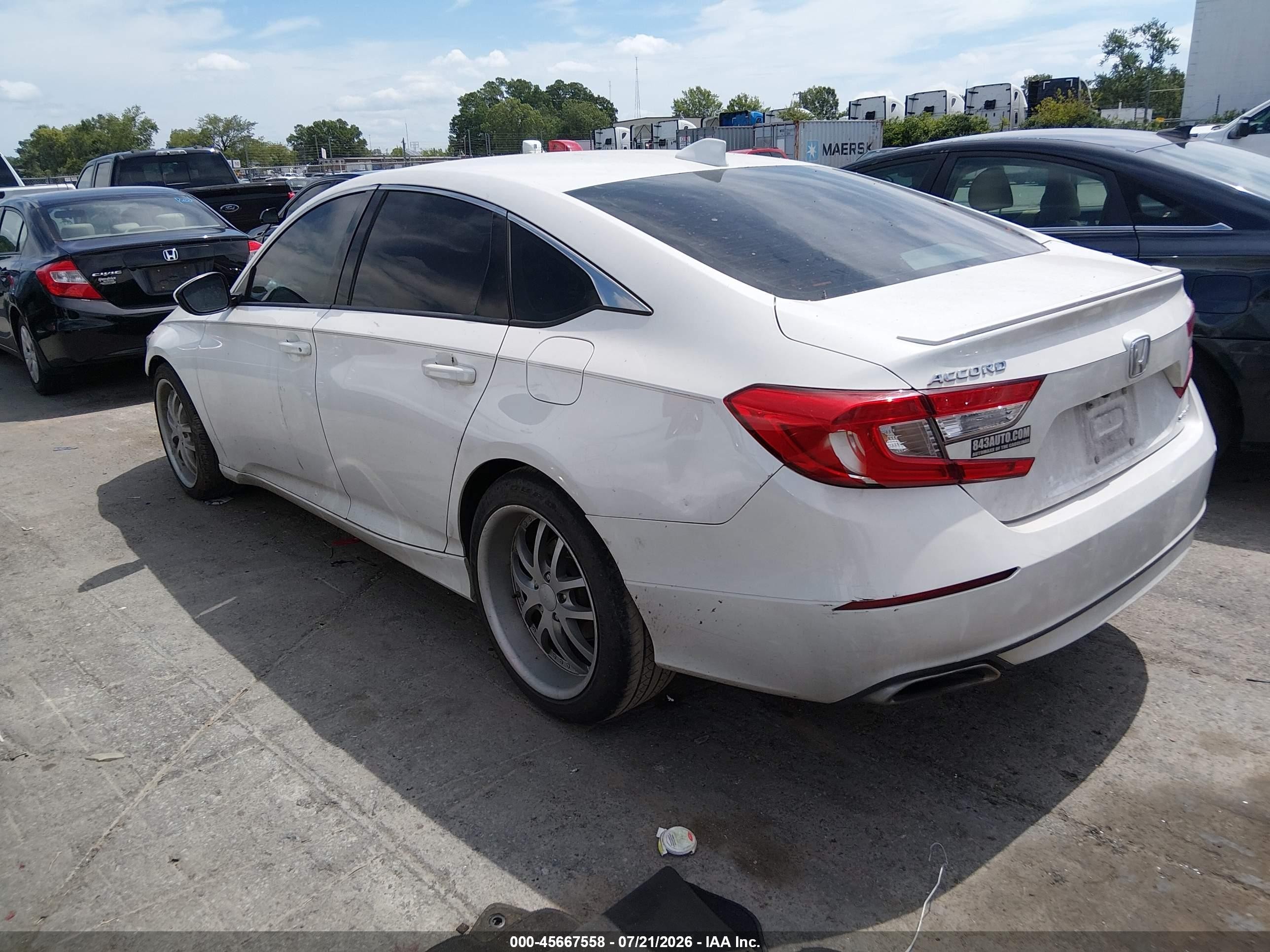 2020 Honda Accord Sport White vin: 1HGCV1F3XLA089307