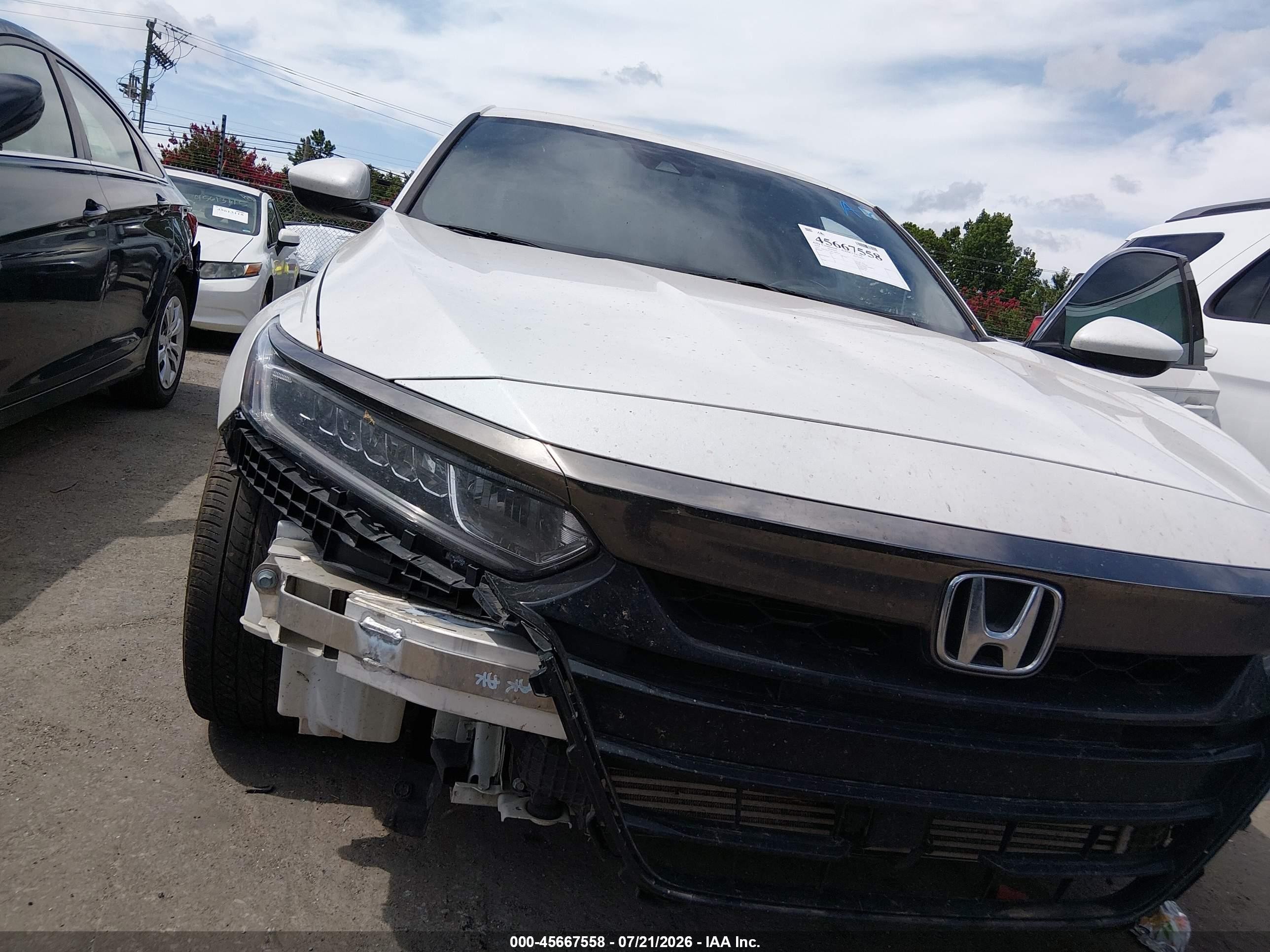 2020 Honda Accord Sport White vin: 1HGCV1F3XLA089307
