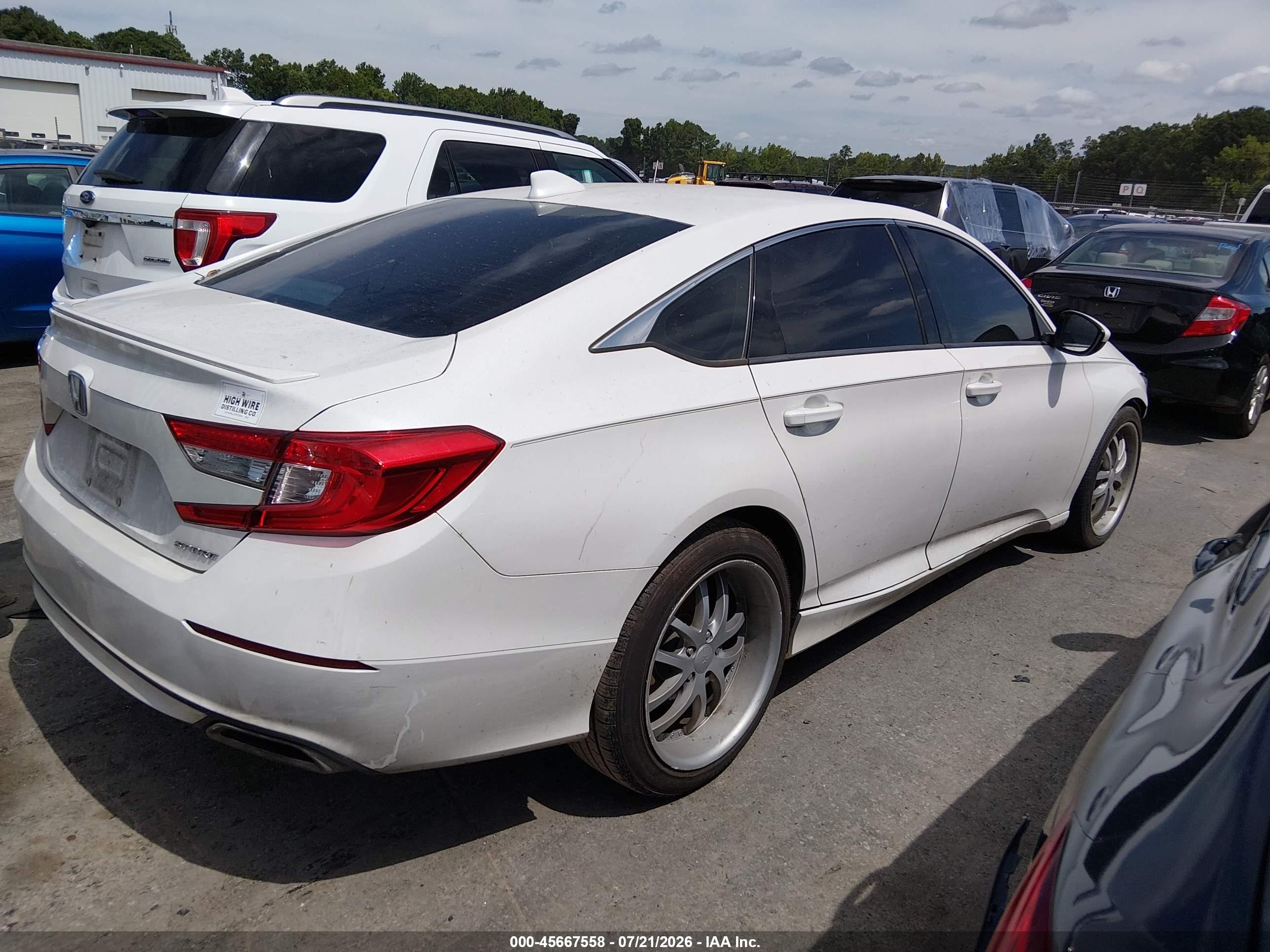 2020 Honda Accord Sport White vin: 1HGCV1F3XLA089307