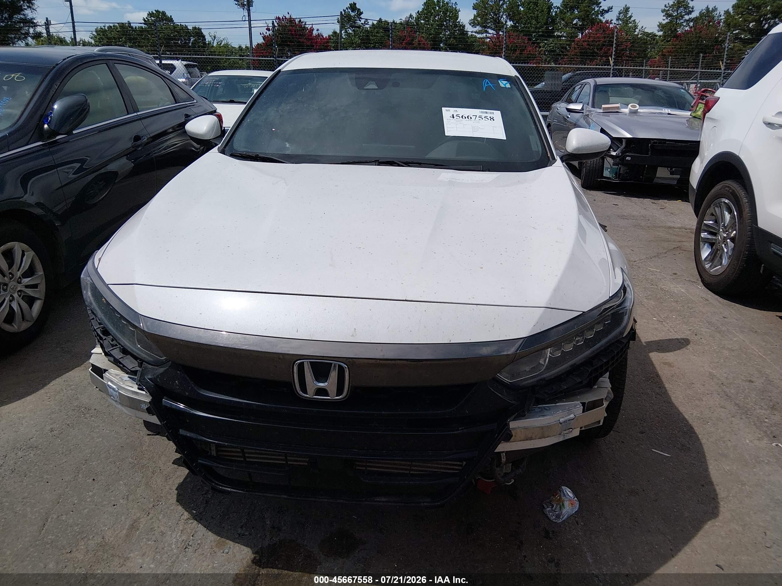 2020 Honda Accord Sport White vin: 1HGCV1F3XLA089307
