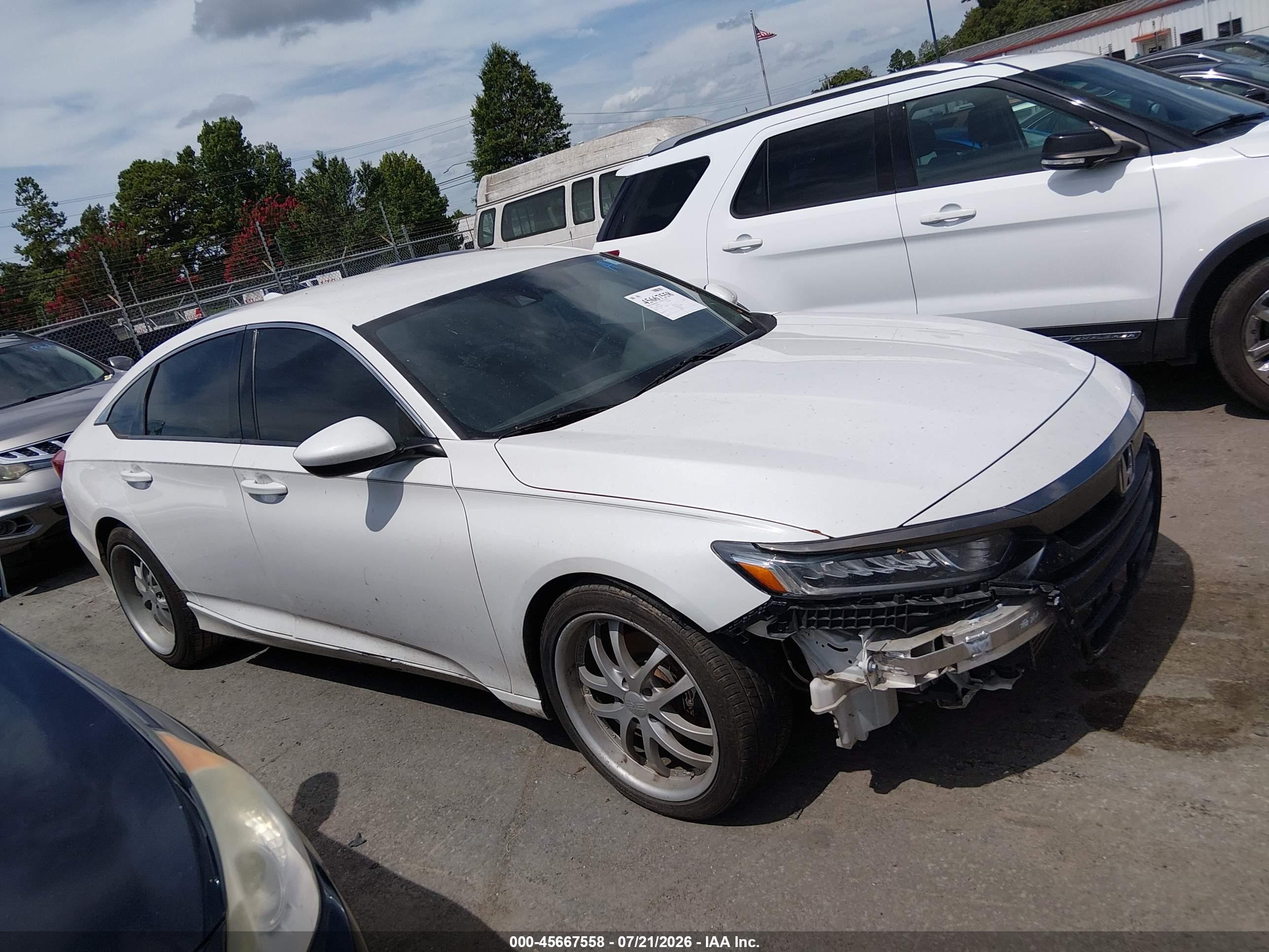 2020 Honda Accord Sport White vin: 1HGCV1F3XLA089307