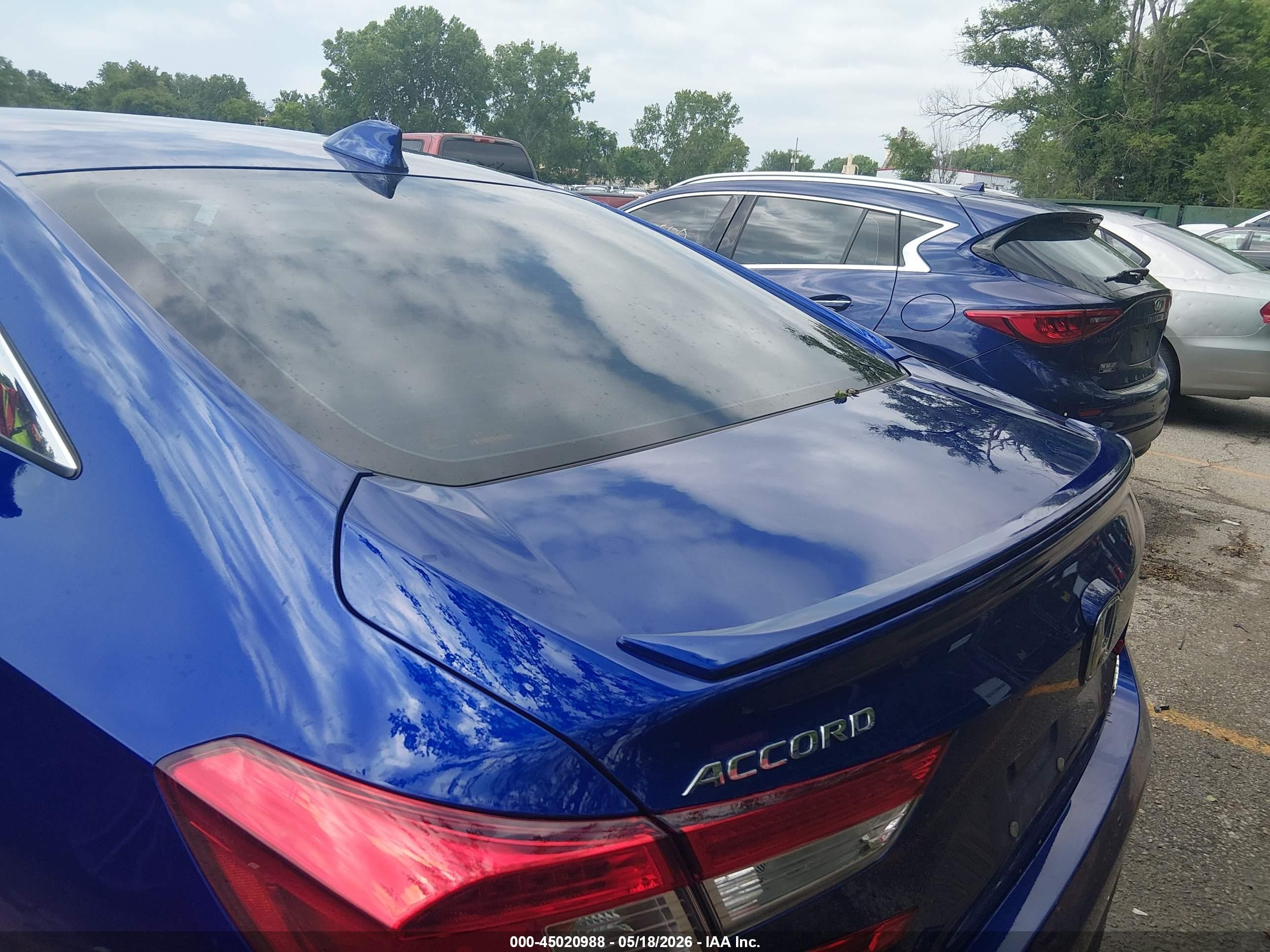 2020 Honda Accord Sport Синий vin: 1HGCV1F3XLA091543