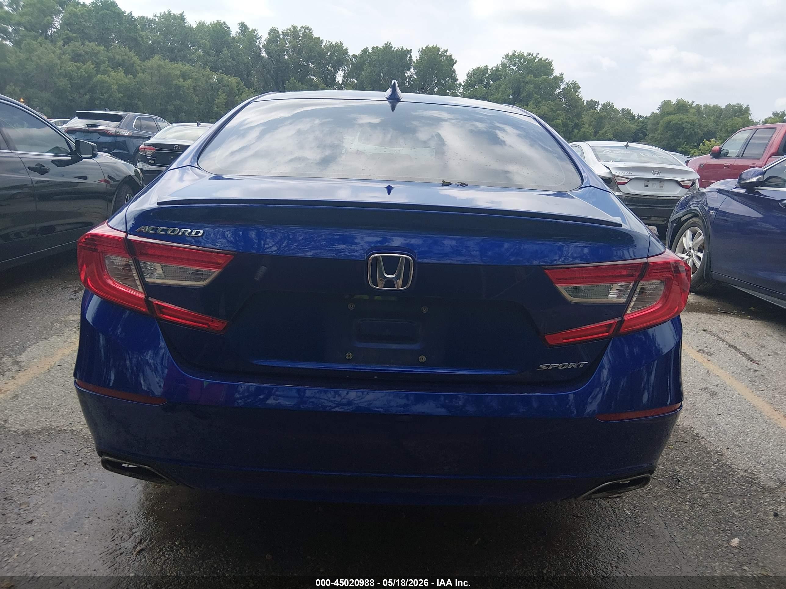 2020 Honda Accord Sport Синий vin: 1HGCV1F3XLA091543
