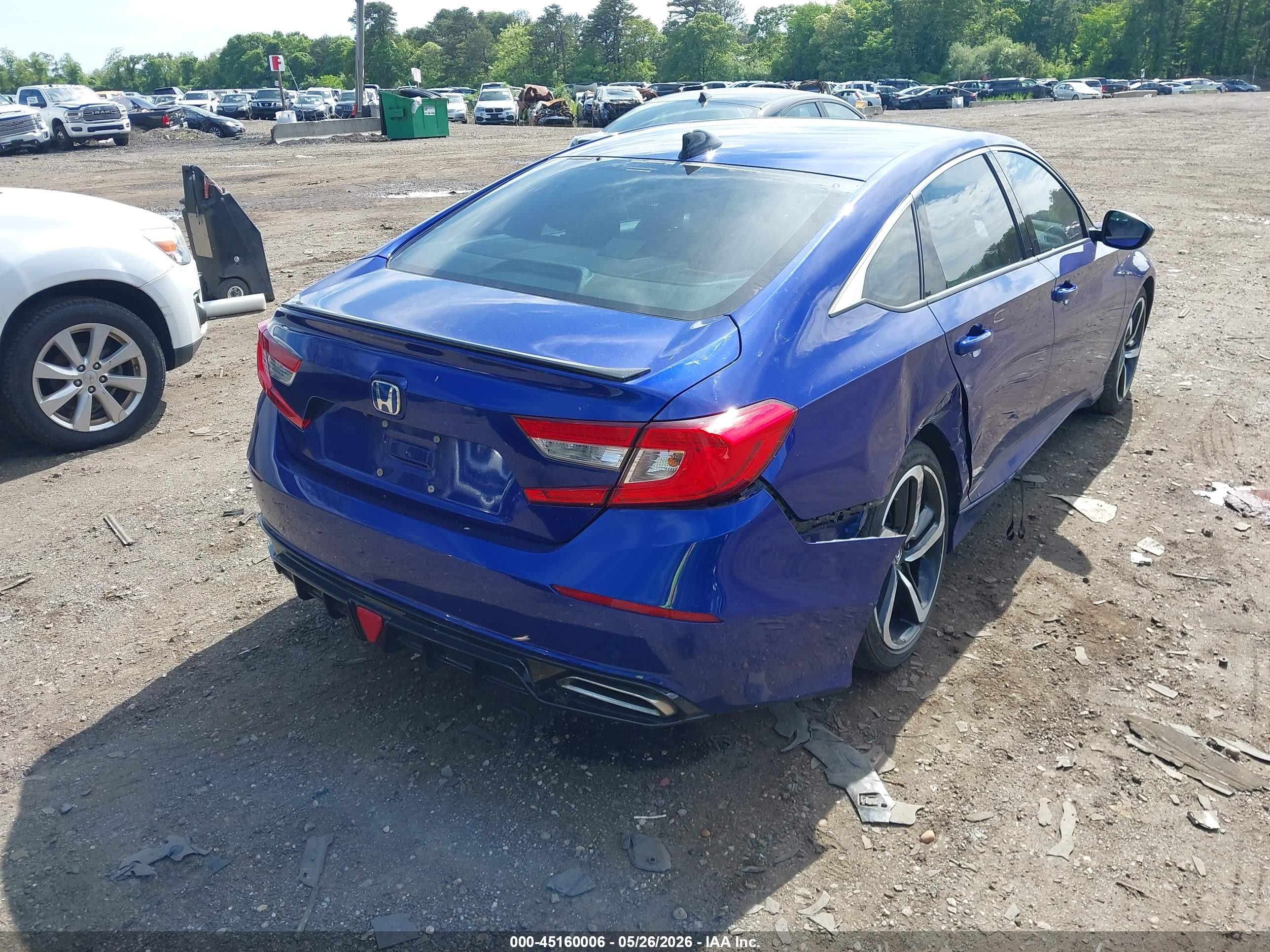 2021 Honda Accord Sport Синий vin: 1HGCV1F3XMA006749
