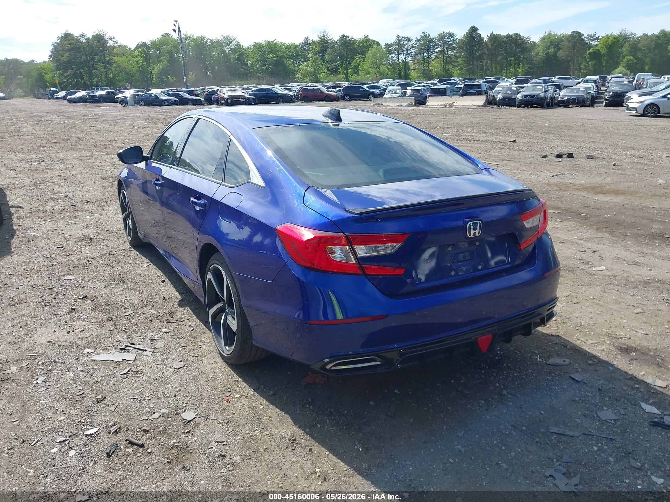 2021 Honda Accord Sport Синий vin: 1HGCV1F3XMA006749