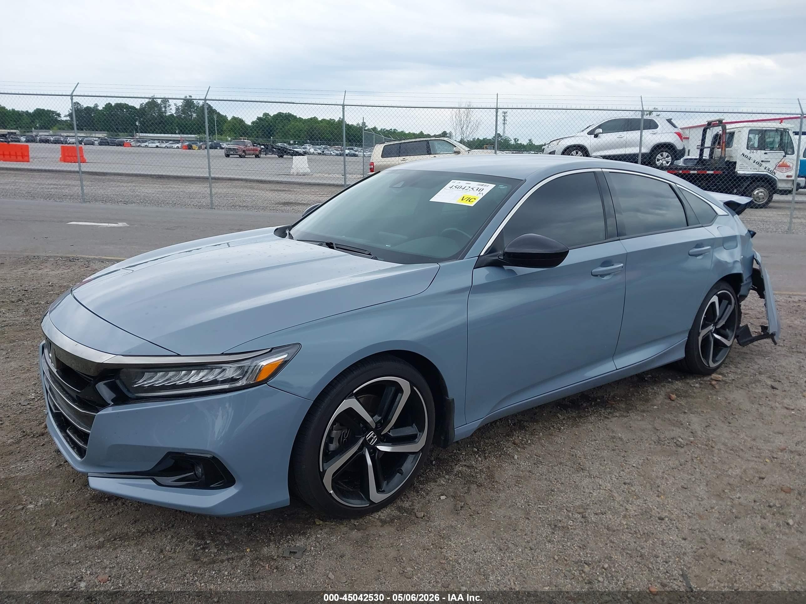 2022 Honda Accord Sport Серый vin: 1HGCV1F3XNA059176