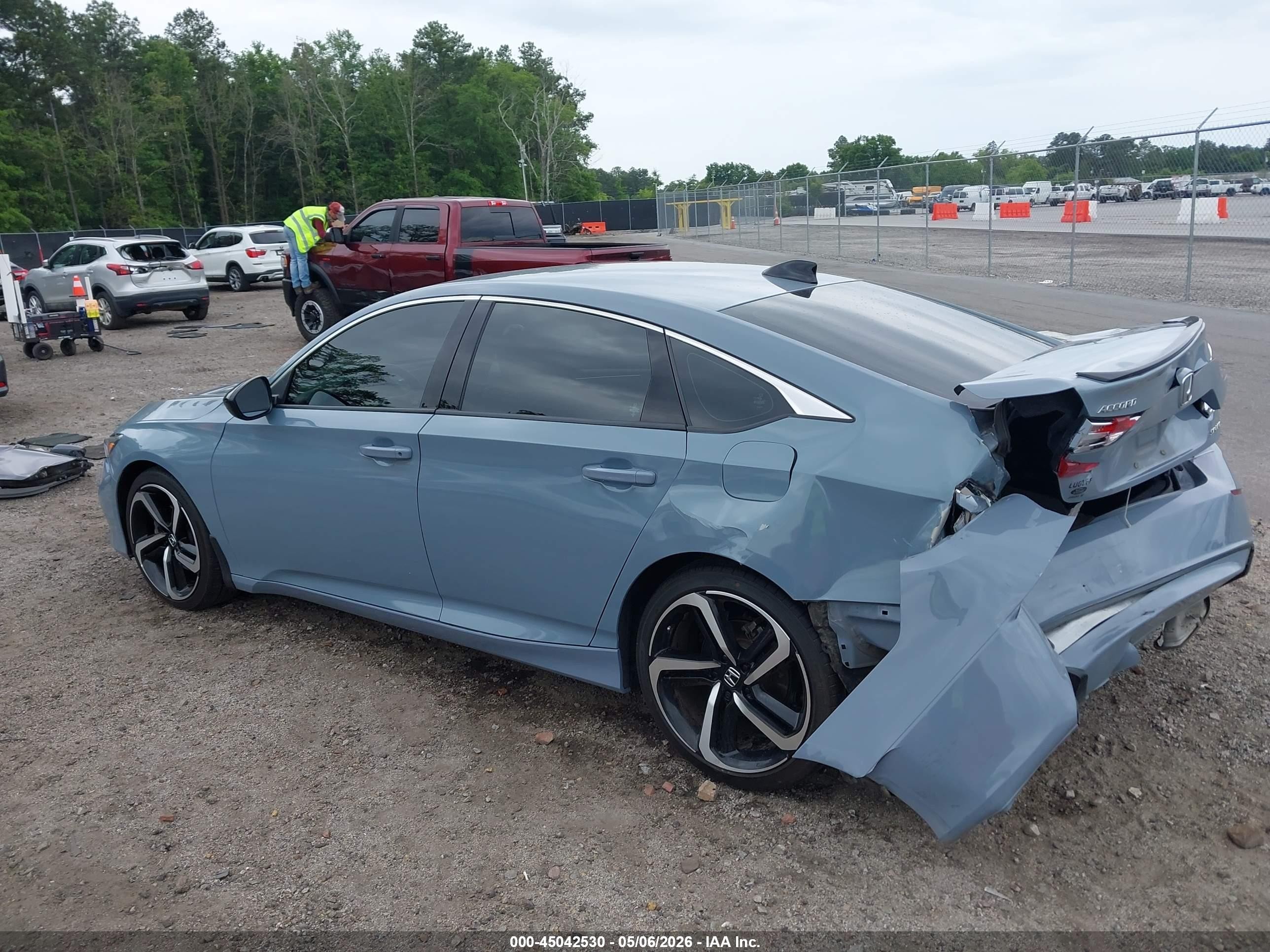 2022 Honda Accord Sport Серый vin: 1HGCV1F3XNA059176