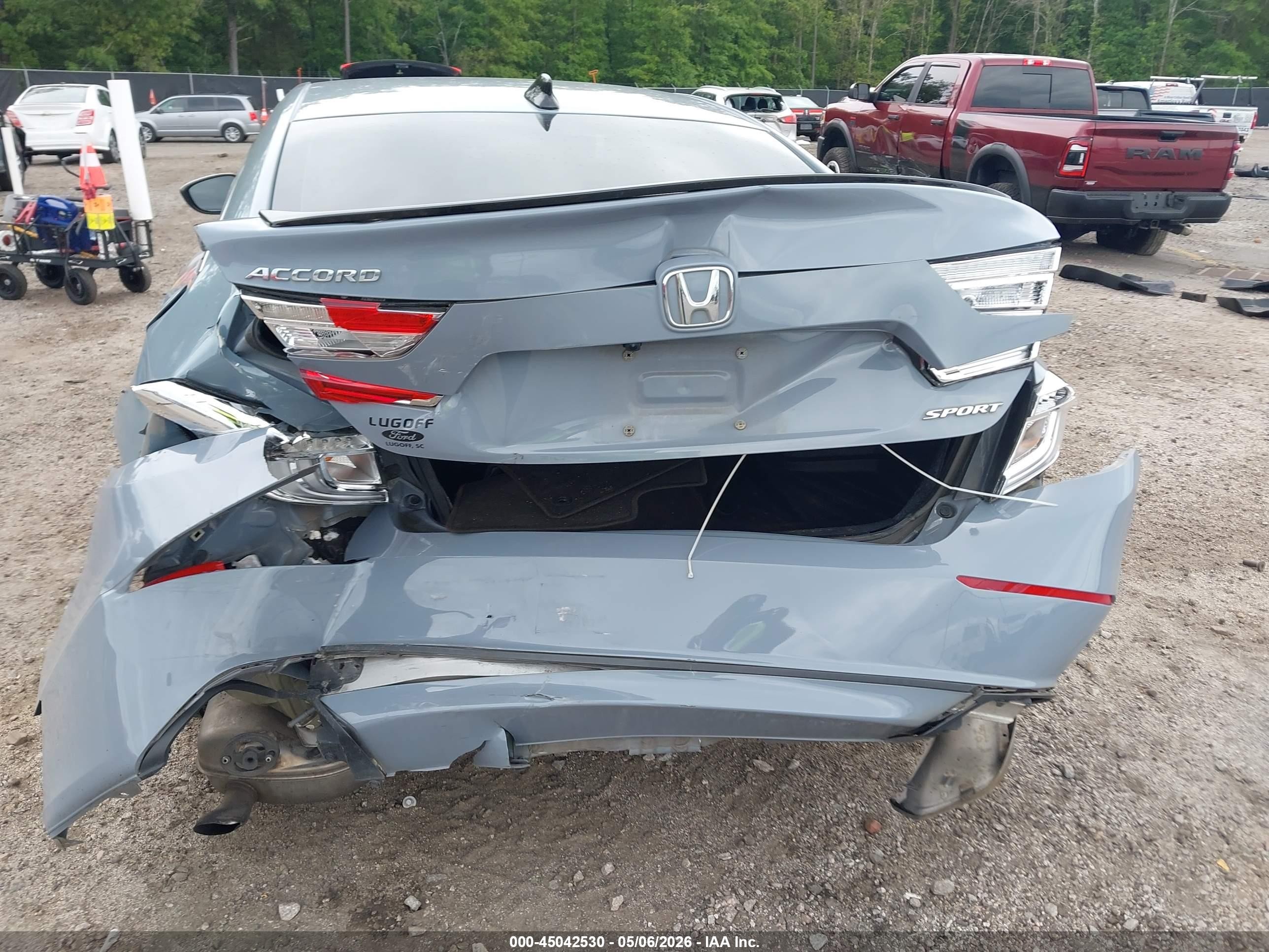 2022 Honda Accord Sport Серый vin: 1HGCV1F3XNA059176