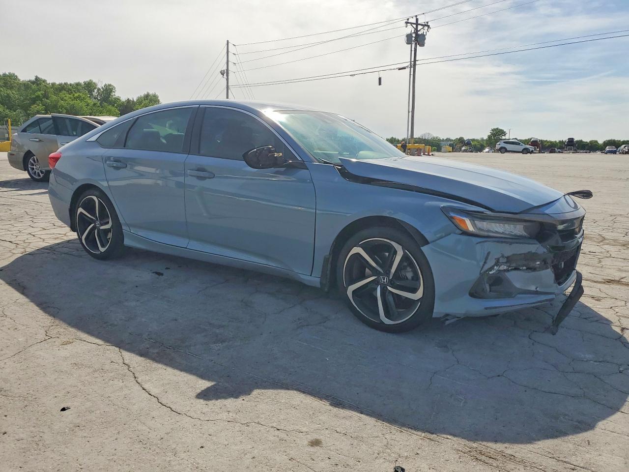 2022 Honda Accord Sport Blue vin: 1HGCV1F3XNA084403