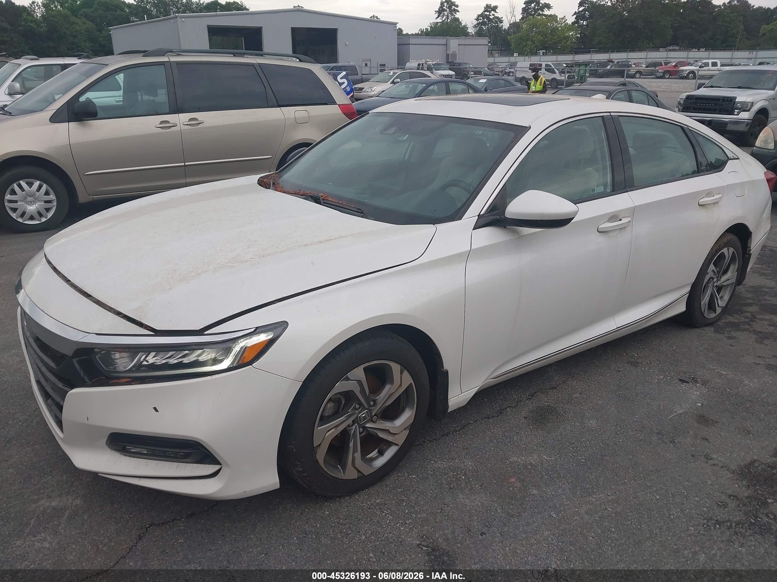 2018 Honda Accord Ex Белый vin: 1HGCV1F40JA254495