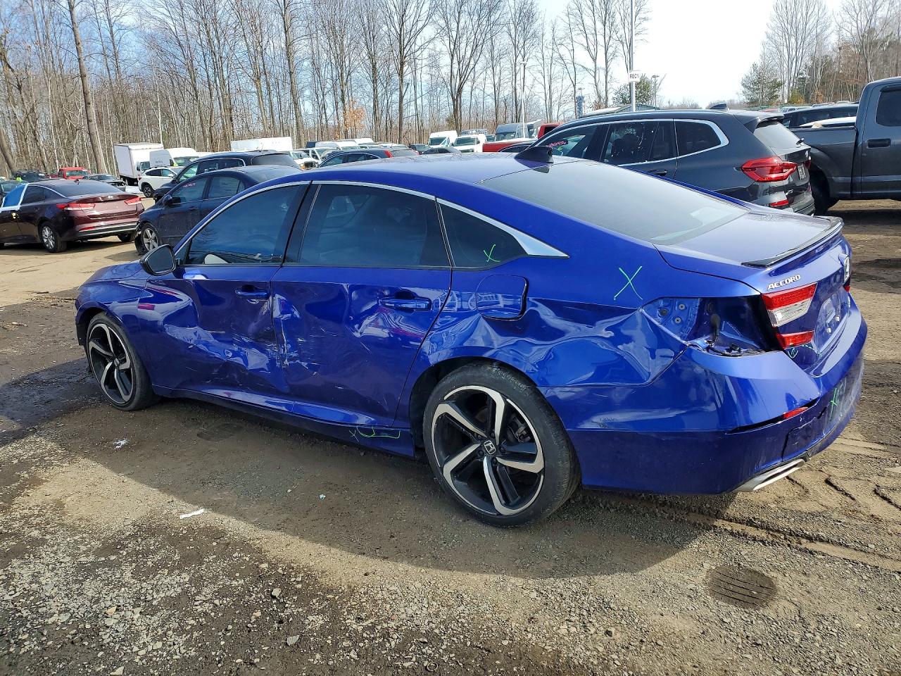 2021 Honda Accord Blue vin: 1HGCV1F40MA091108