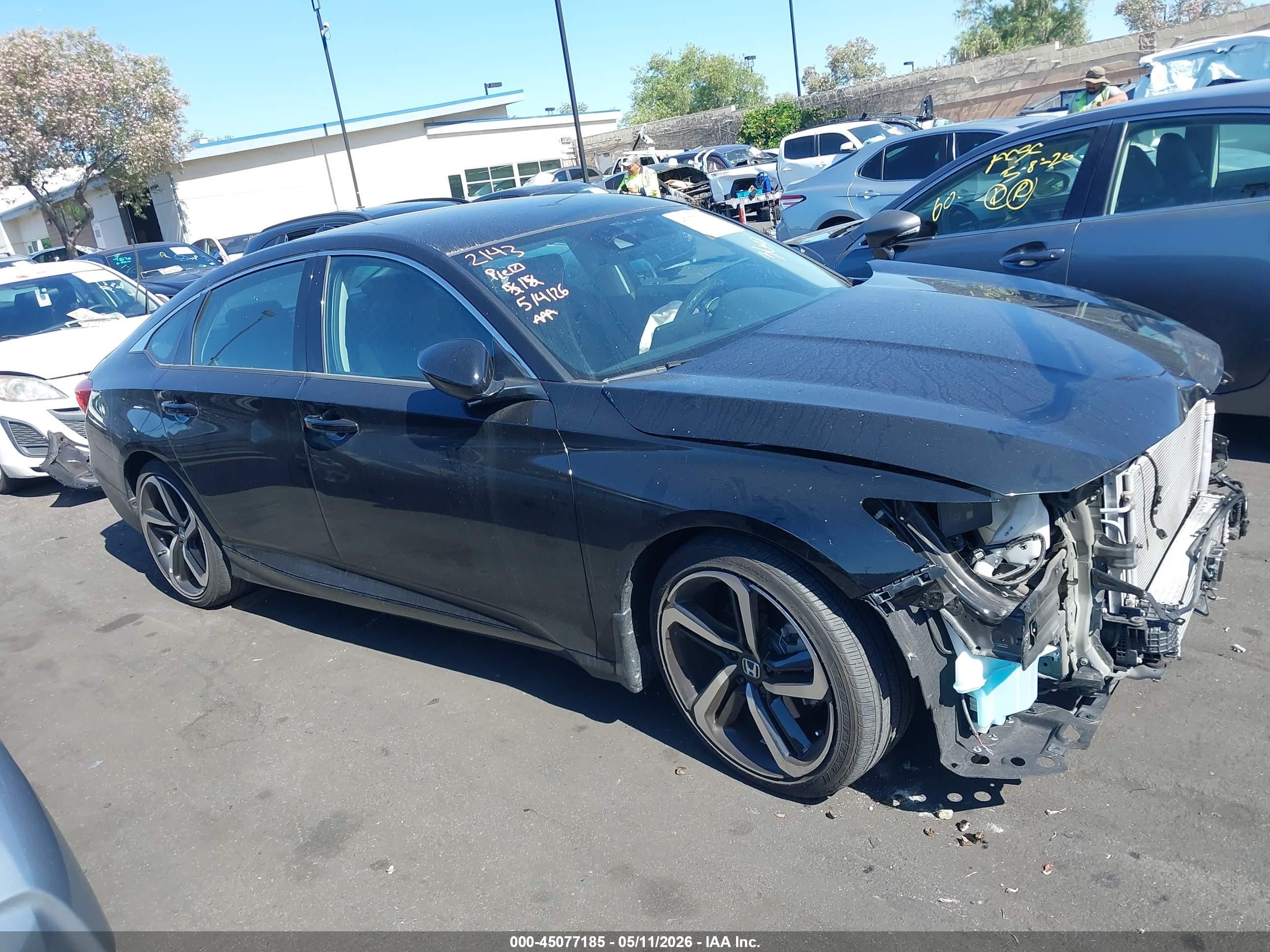 2022 Honda Accord Sport Special Edition Black vin: 1HGCV1F40NA054934