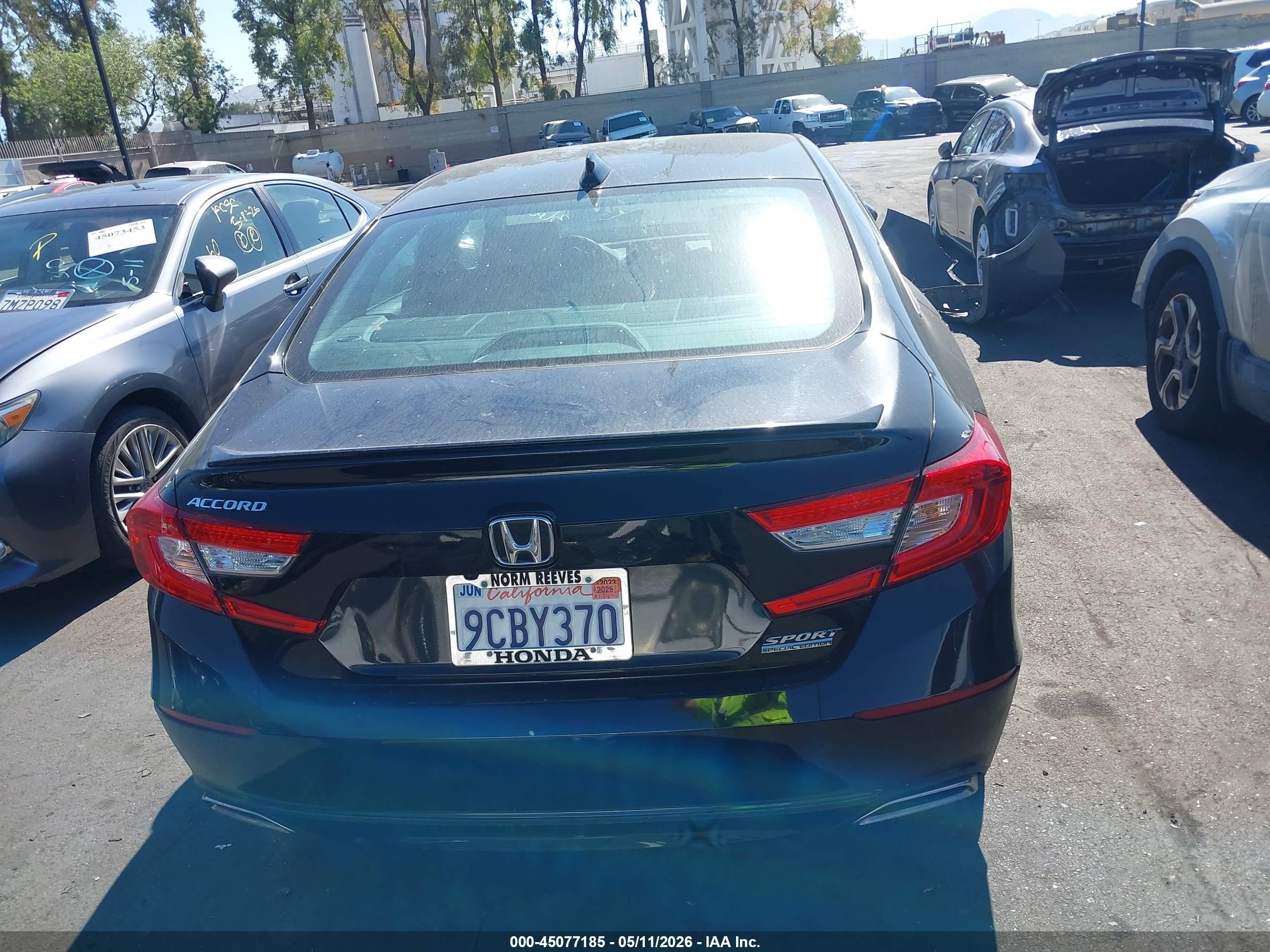 2022 Honda Accord Sport Special Edition Black vin: 1HGCV1F40NA054934