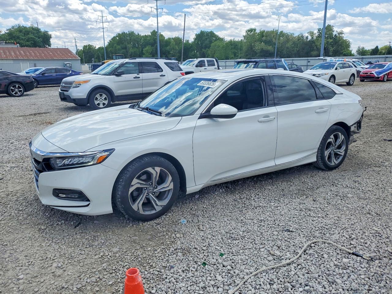 2018 Honda Accord Ex White vin: 1HGCV1F41JA042284