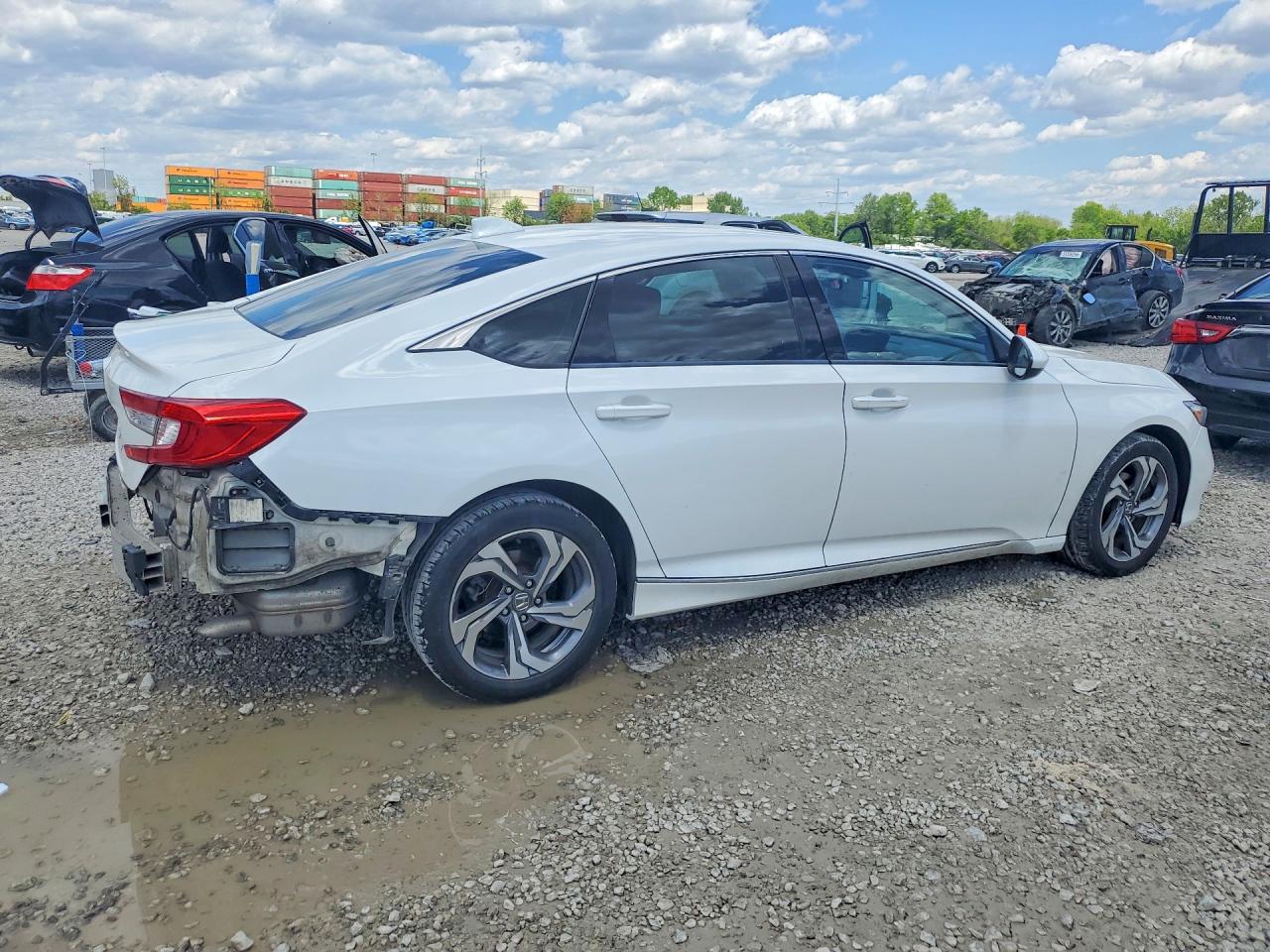 2018 Honda Accord Ex White vin: 1HGCV1F41JA042284