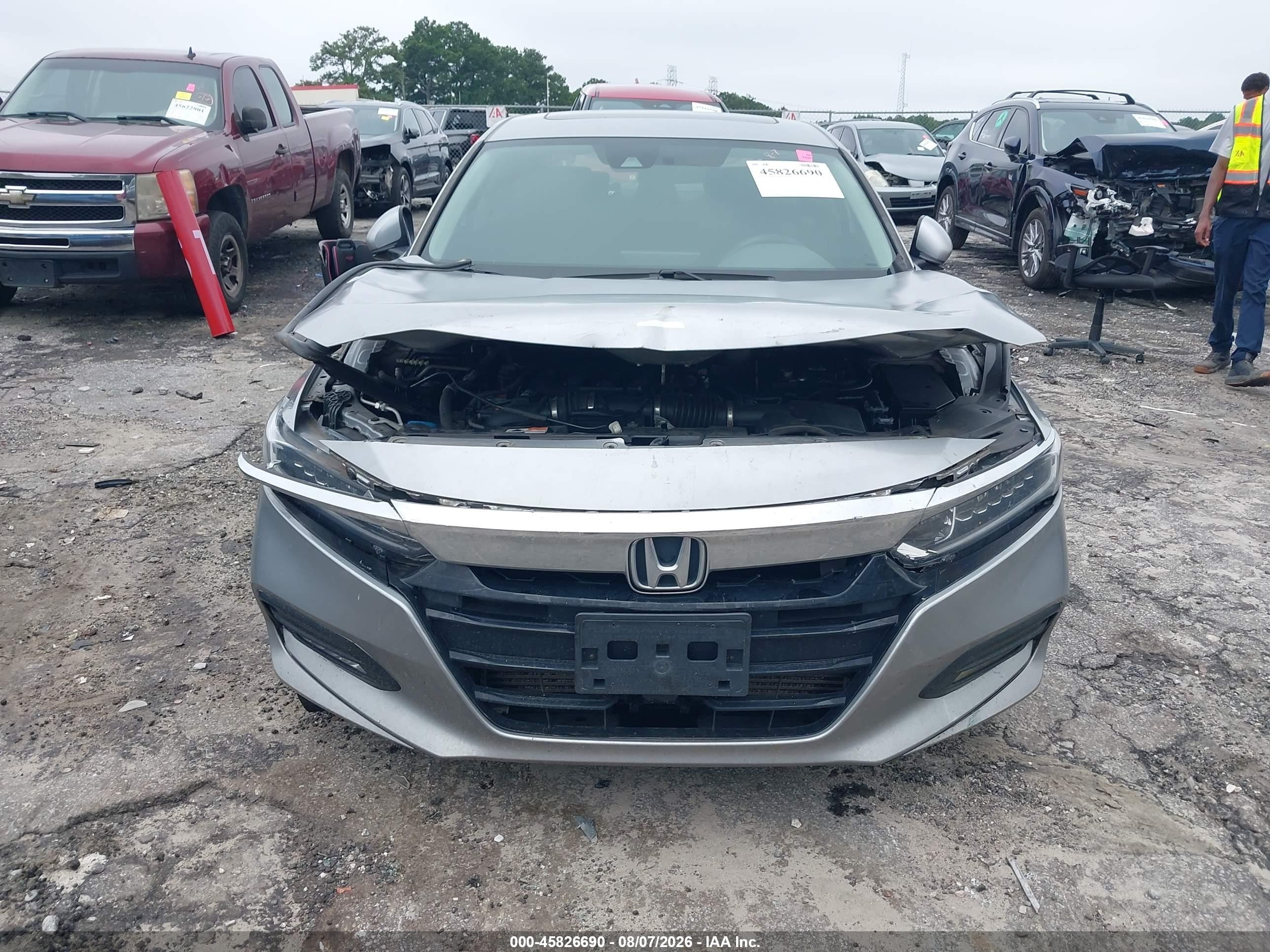 2020 Honda Accord Ex Silver vin: 1HGCV1F41LA039808