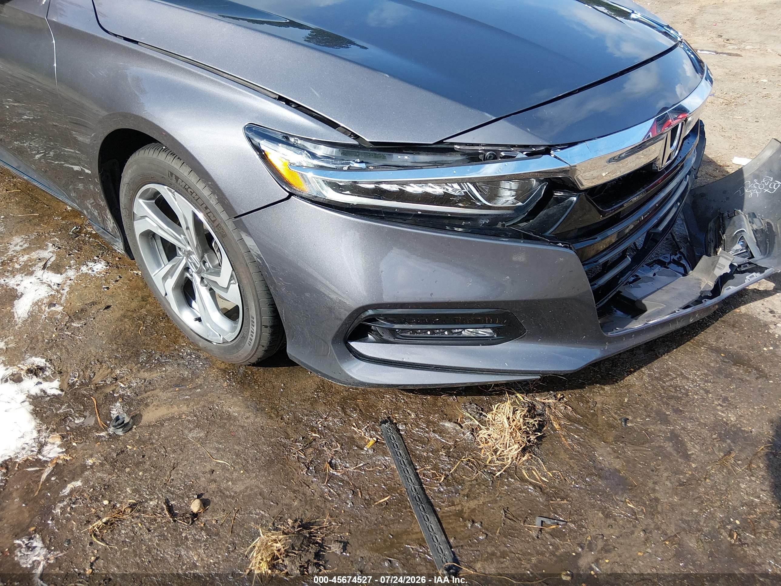 2018 Honda Accord Ex Gray vin: 1HGCV1F42JA062589