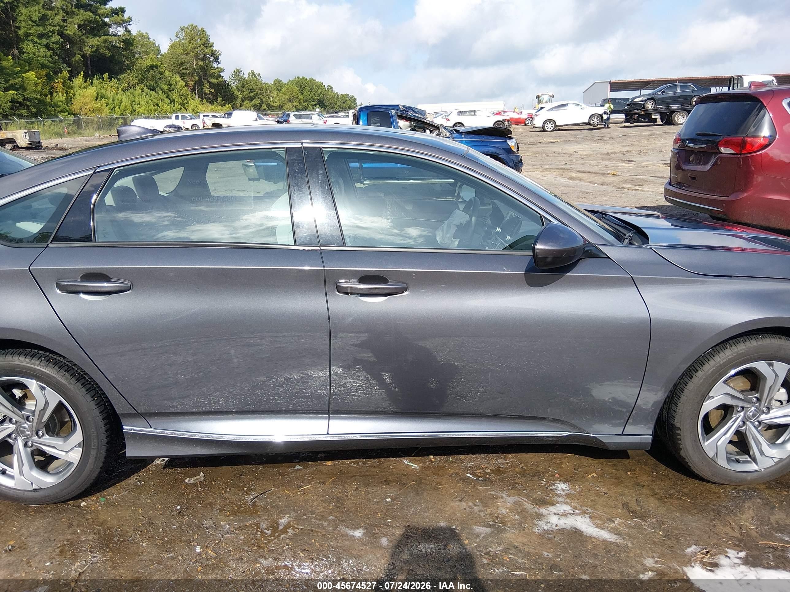 2018 Honda Accord Ex Gray vin: 1HGCV1F42JA062589