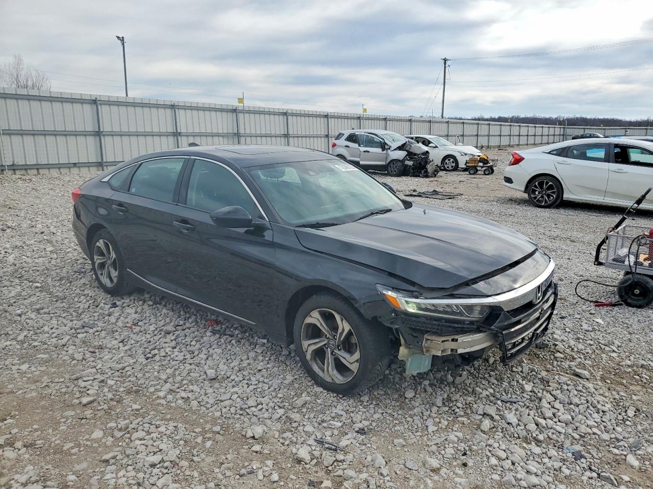 2018 Honda Accord Ex Черный vin: 1HGCV1F42JA065959