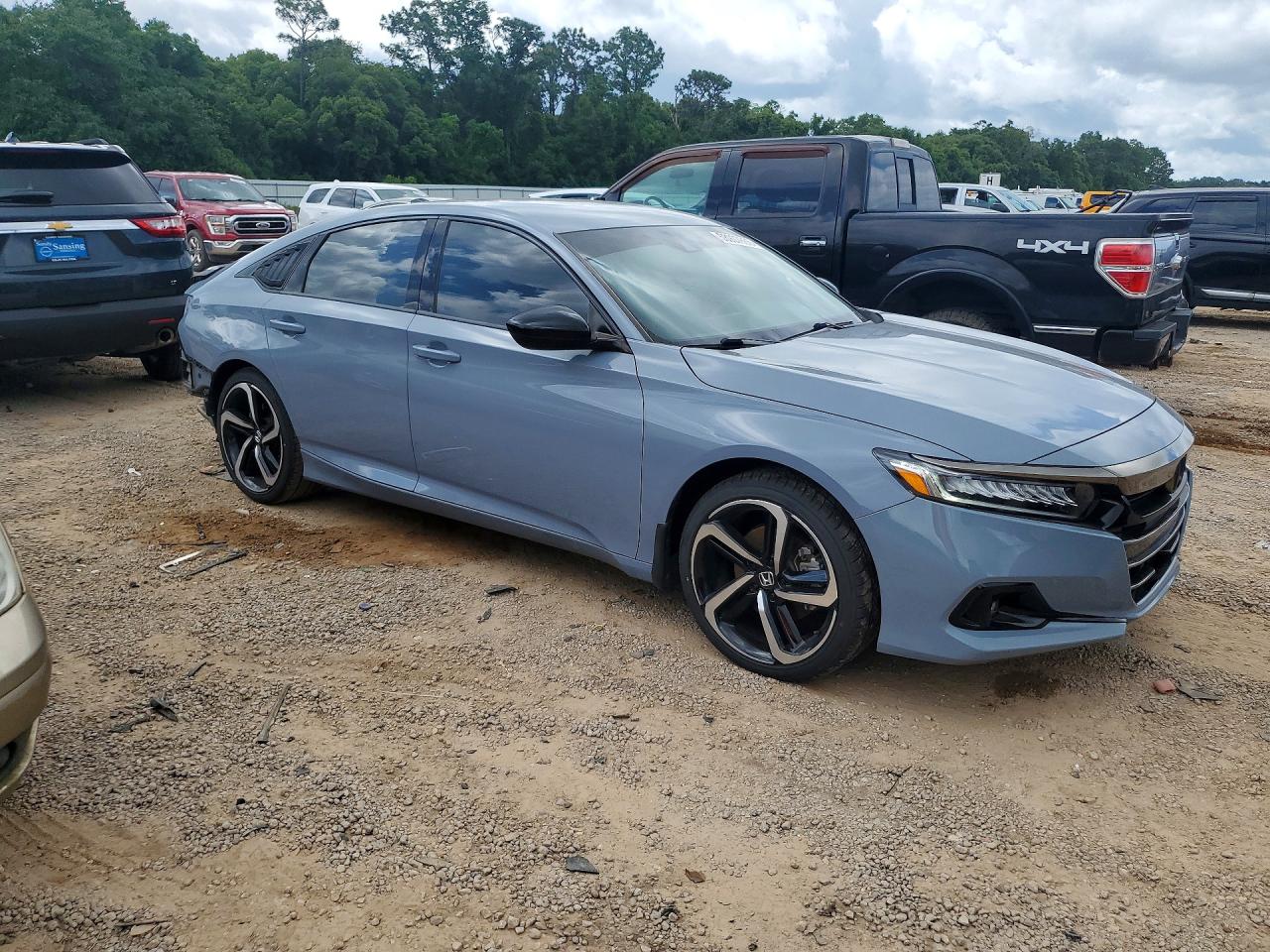 2022 Honda Accord Sport Se Синий vin: 1HGCV1F42NA007663