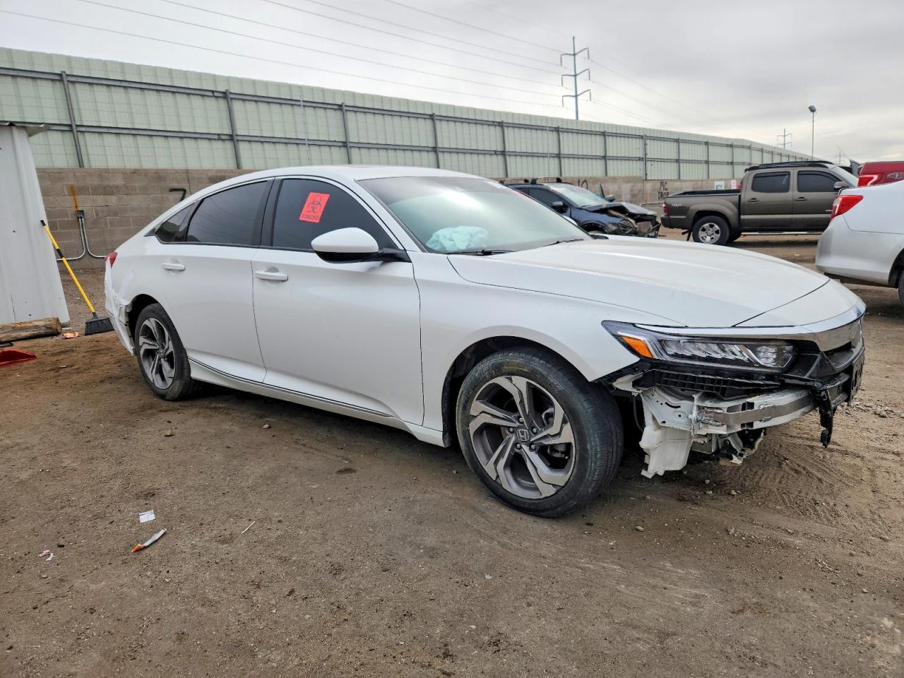 2018 Honda Accord Ex White vin: 1HGCV1F43JA143262