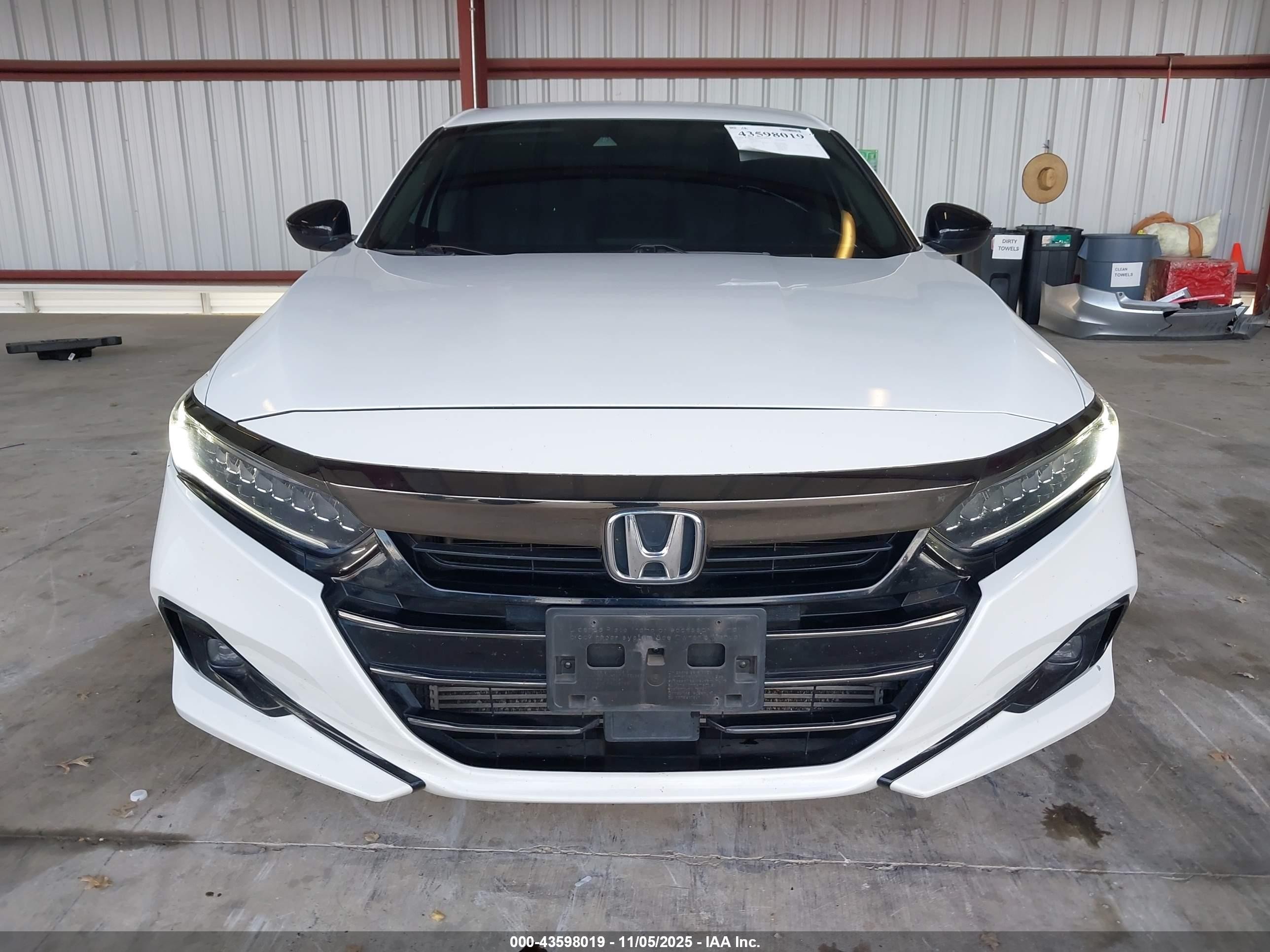 2022 Honda Accord Sport Special Edition White vin: 1HGCV1F44NA001301