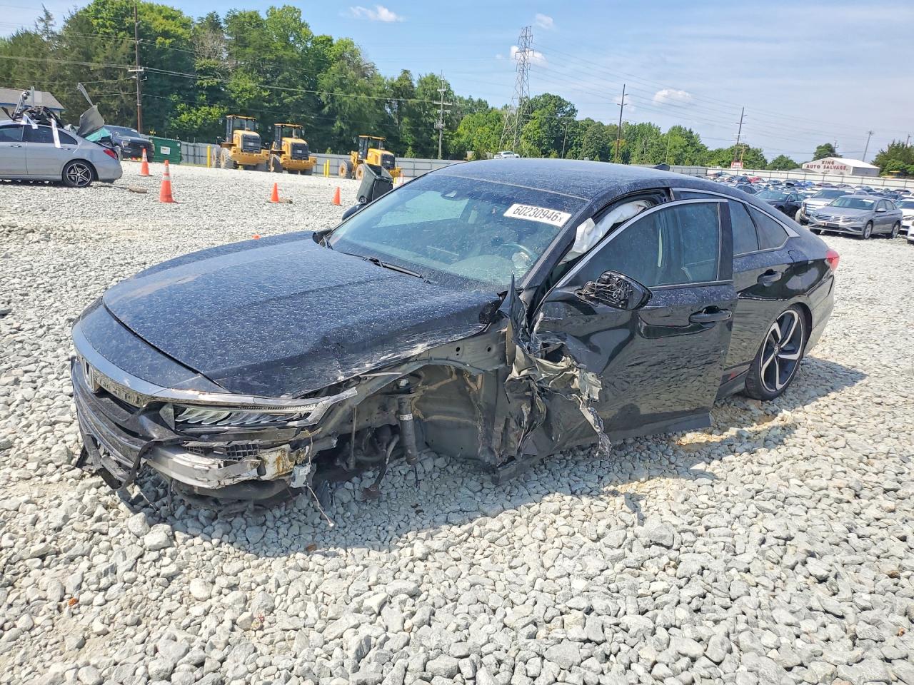2022 Honda Accord Sport Se Черный vin: 1HGCV1F45NA069154