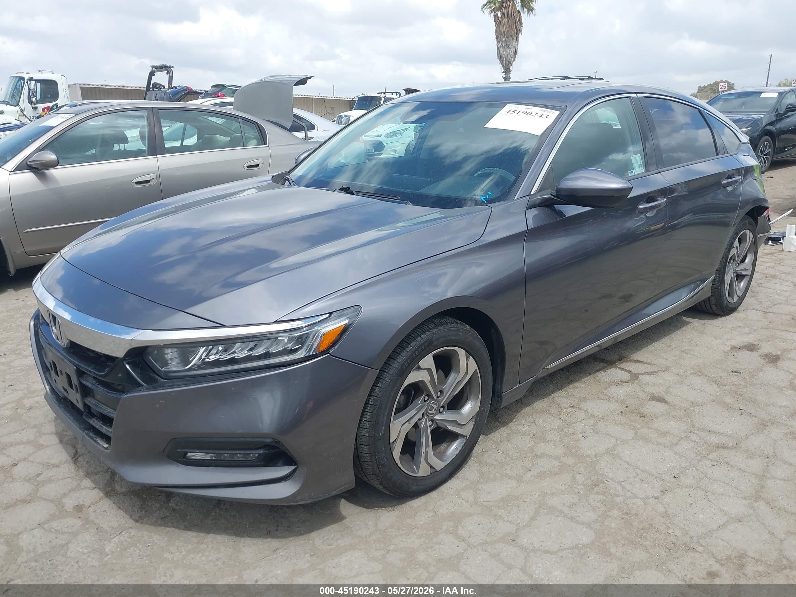 2018 Honda Accord Ex Gray vin: 1HGCV1F46JA138766