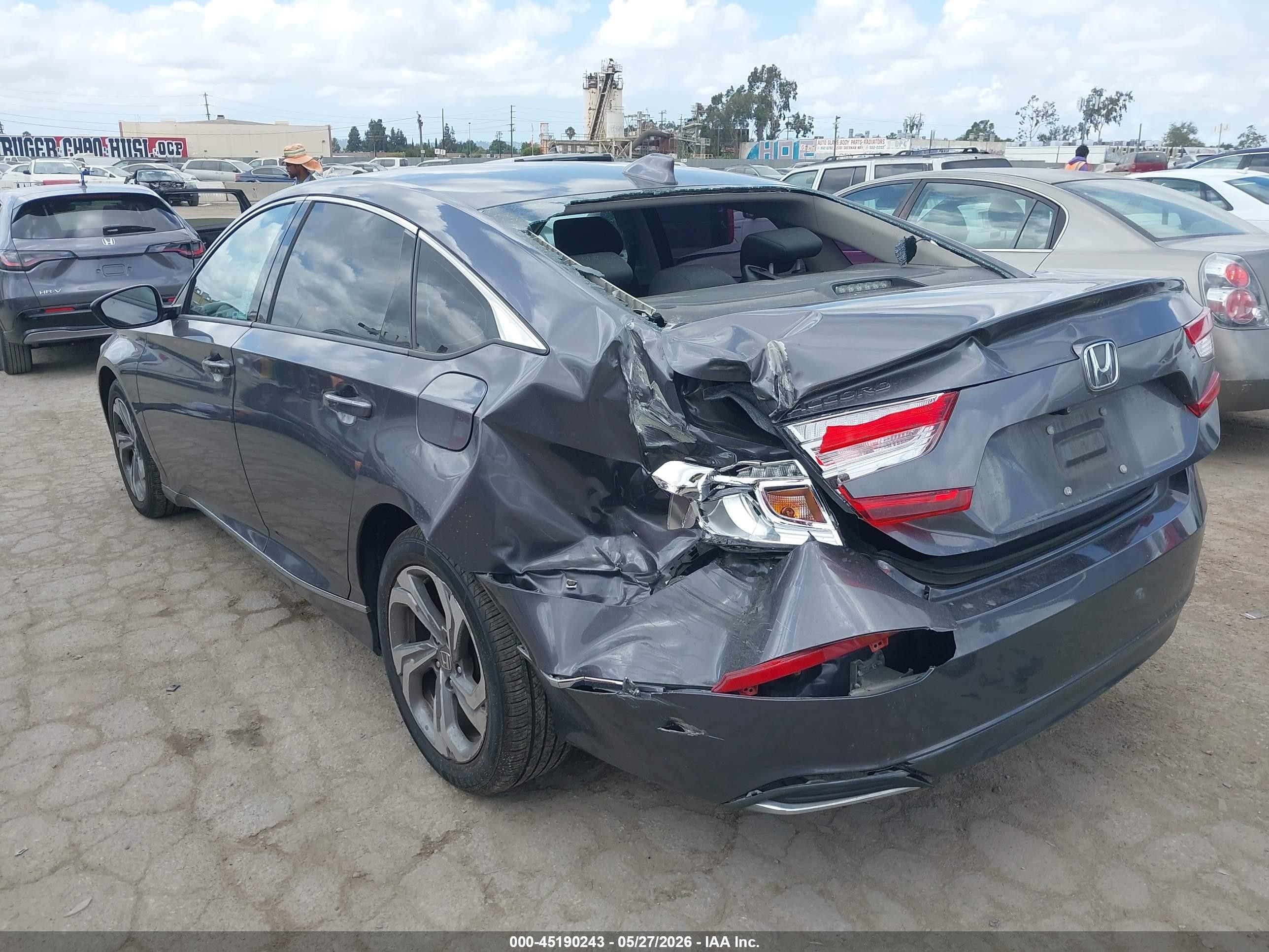 2018 Honda Accord Ex Gray vin: 1HGCV1F46JA138766