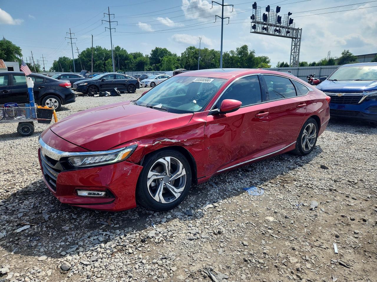 2020 Honda Accord Exl Red vin: 1HGCV1F50LA109629