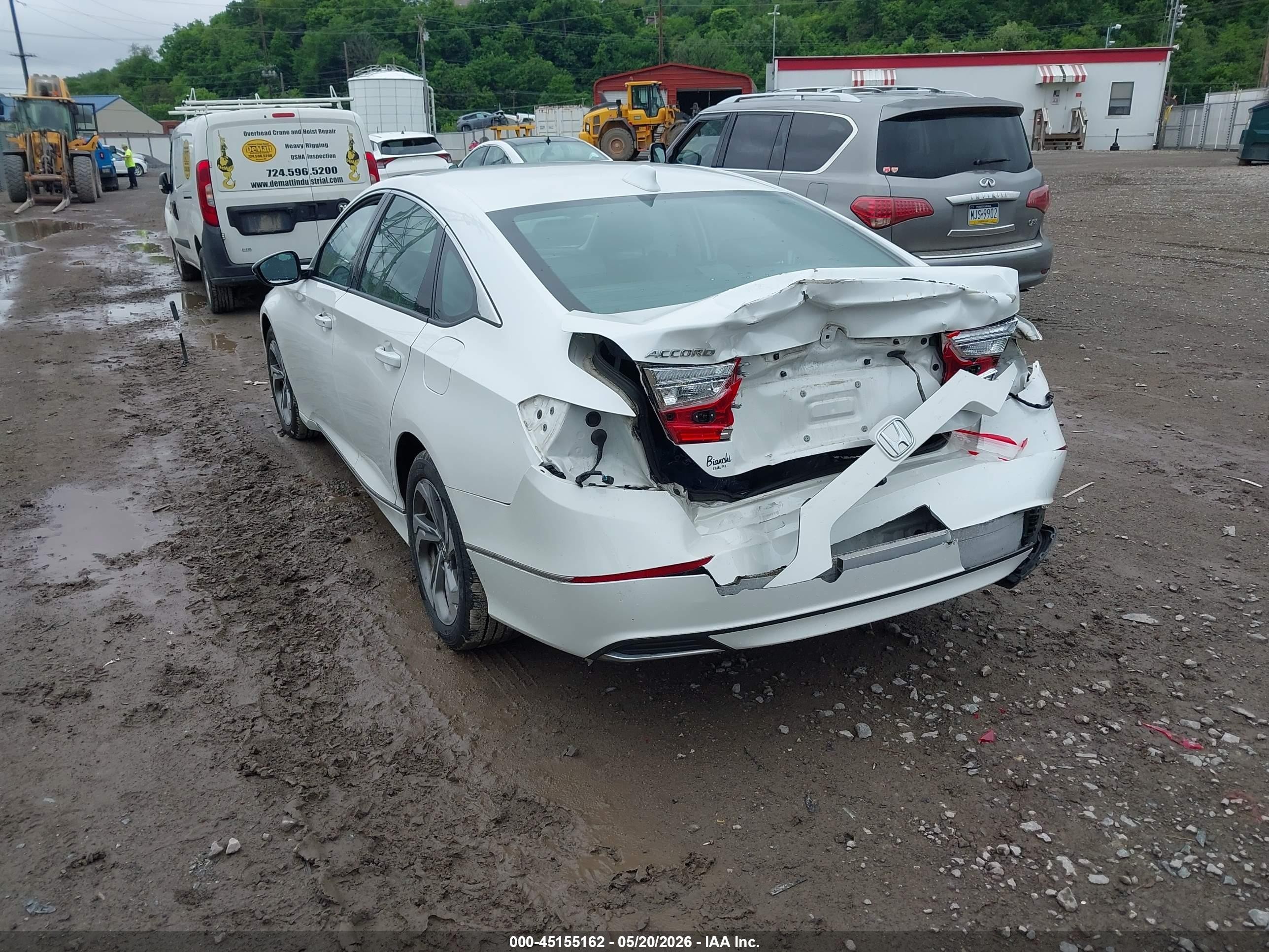 2018 Honda Accord Ex-l Белый vin: 1HGCV1F51JA161140