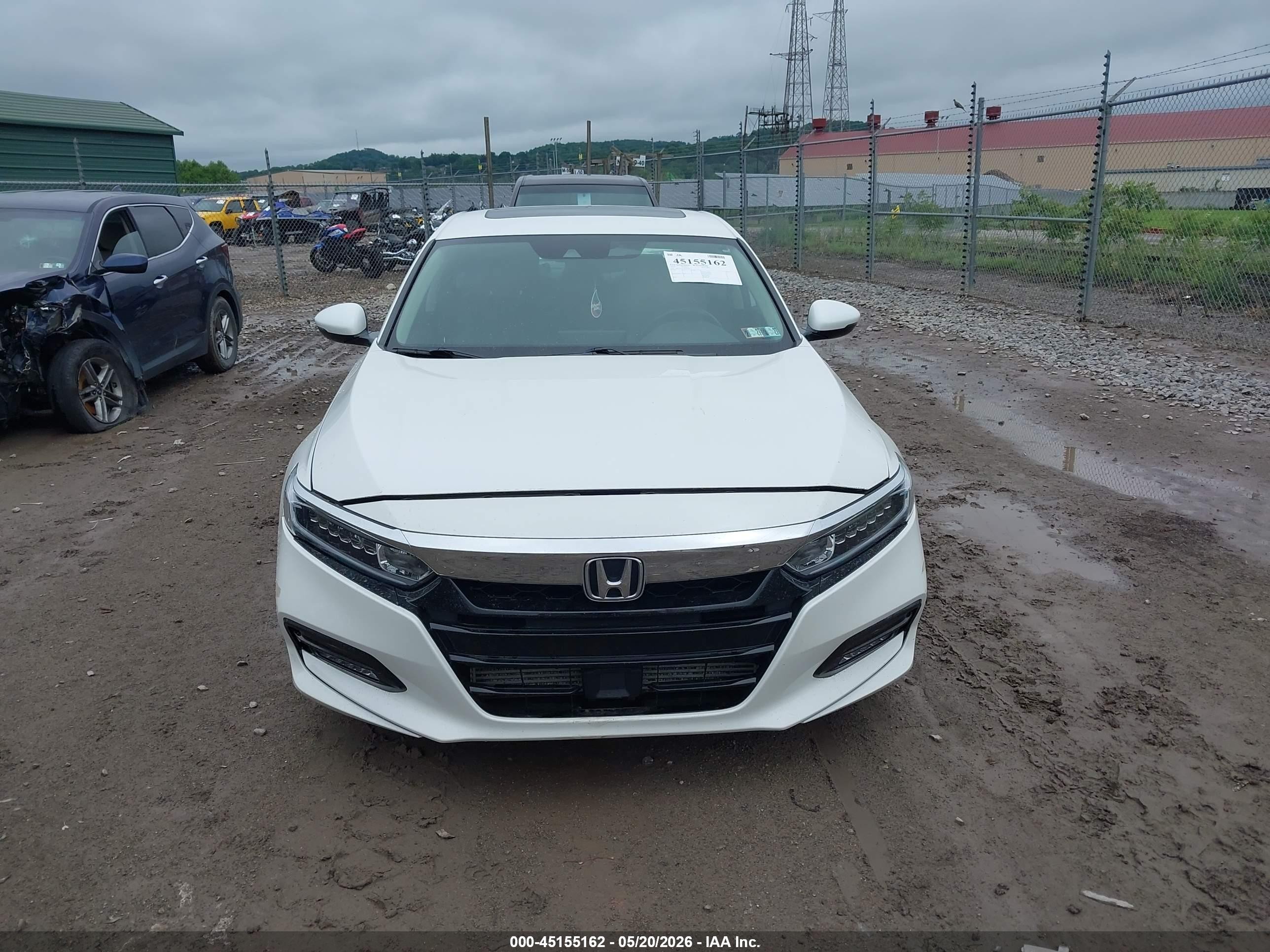 2018 Honda Accord Ex-l Белый vin: 1HGCV1F51JA161140