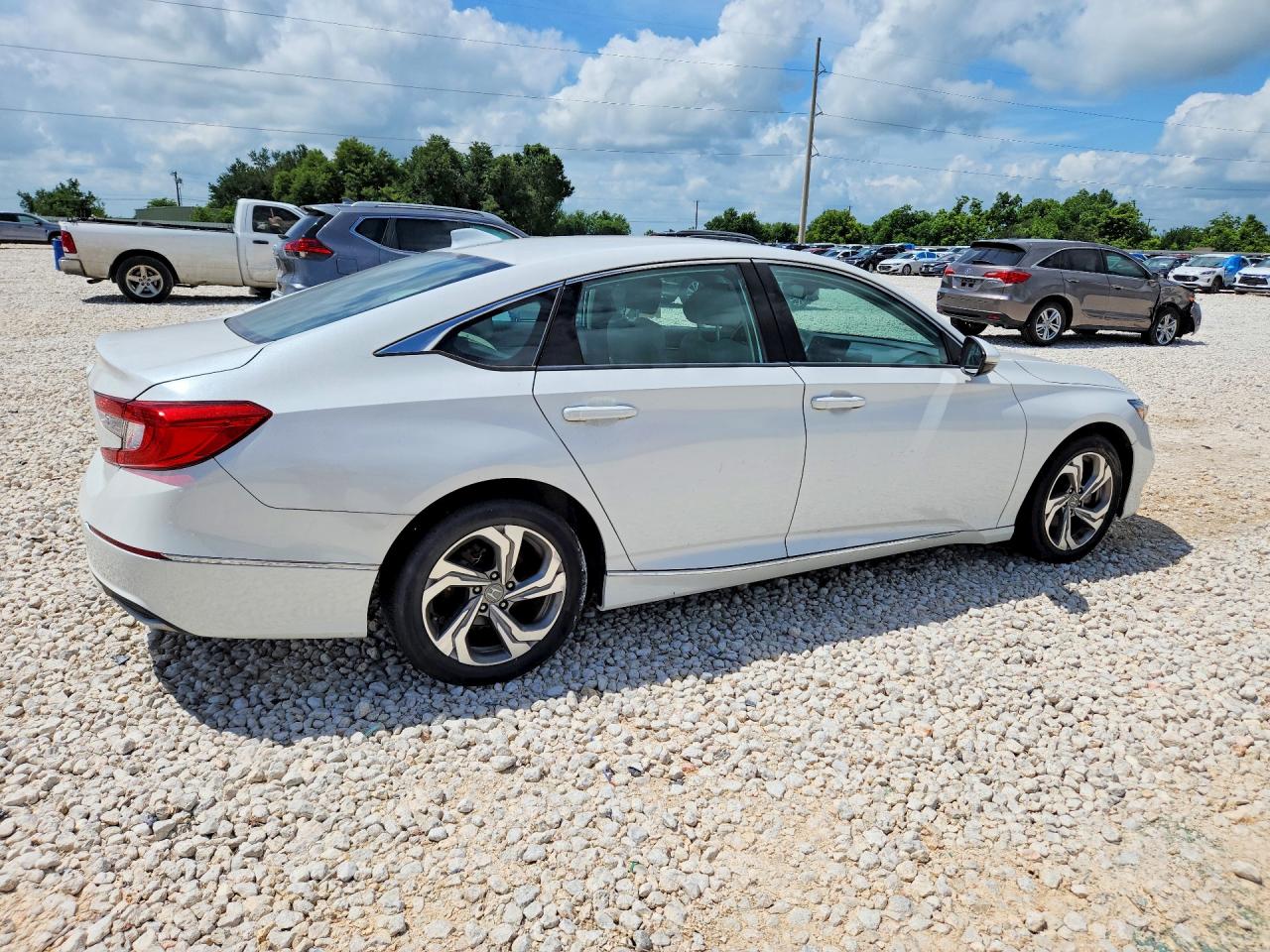 2019 Honda Accord Exl White vin: 1HGCV1F51KA015810