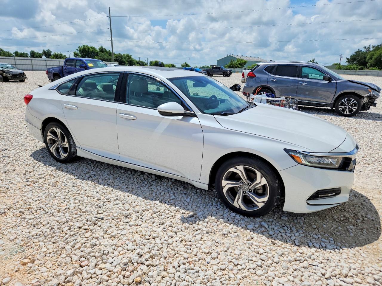 2019 Honda Accord Exl White vin: 1HGCV1F51KA015810