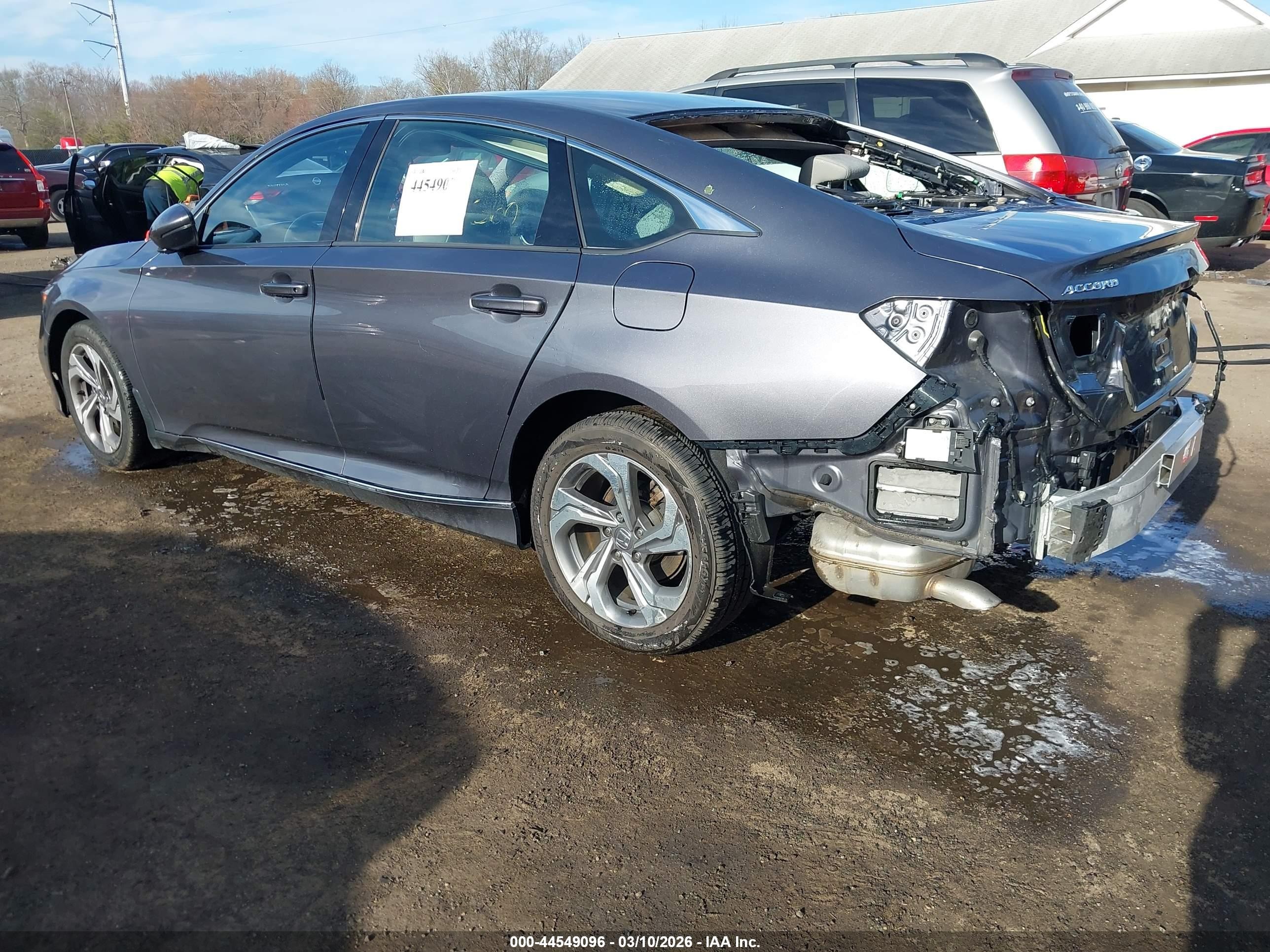 2019 Honda Accord Ex-l Gray vin: 1HGCV1F51KA163343