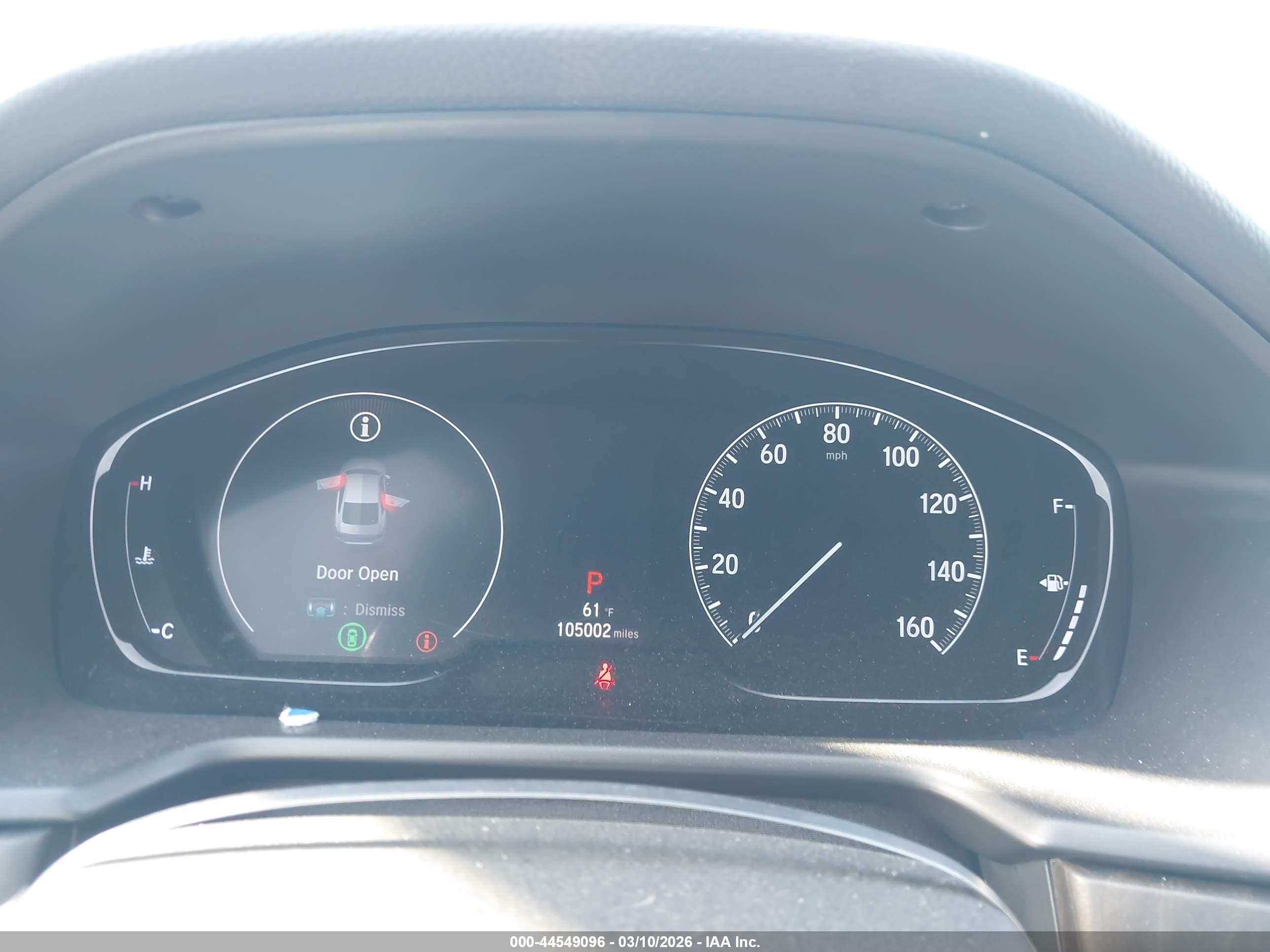 2019 Honda Accord Ex-l Gray vin: 1HGCV1F51KA163343